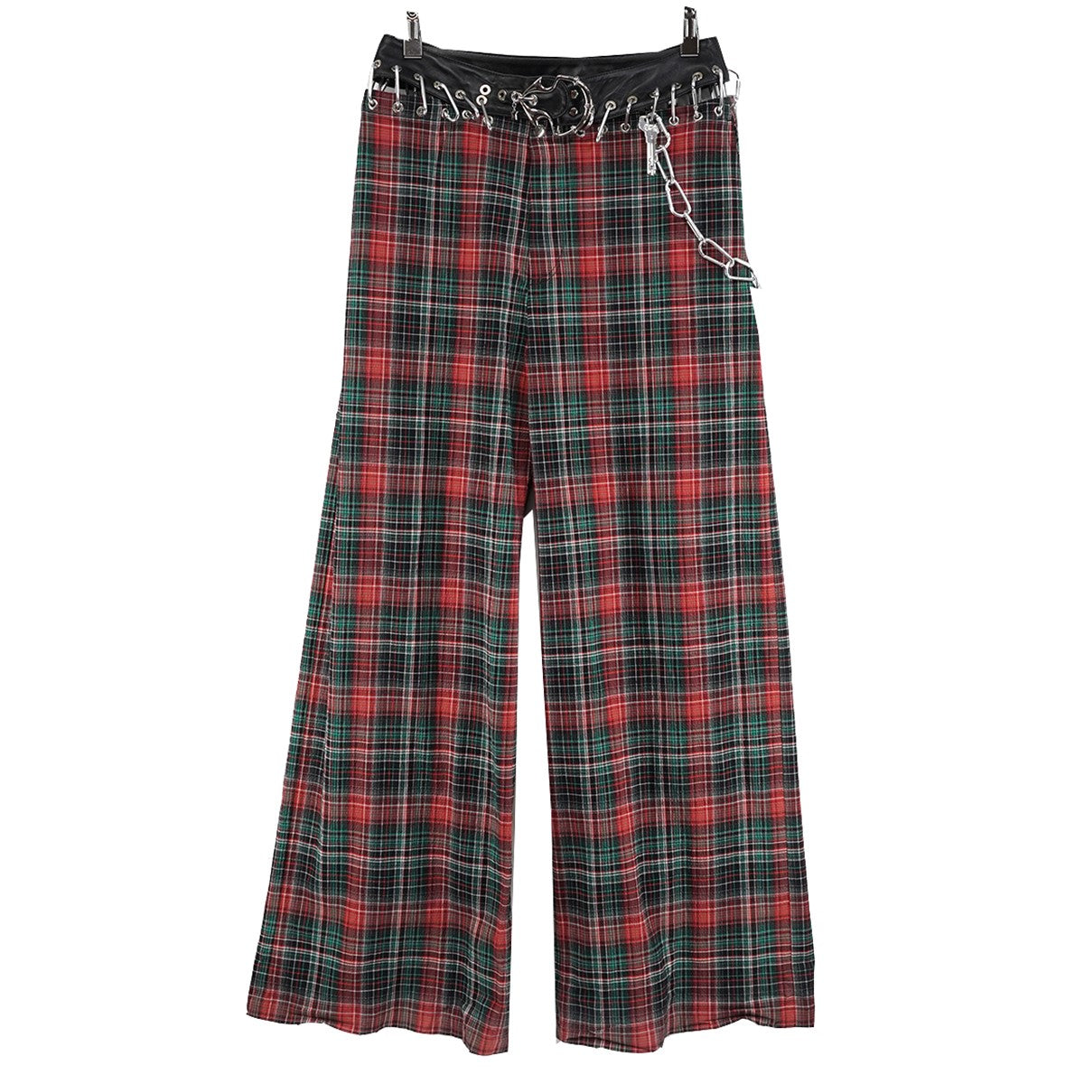 CHOPOVA LOWENA 24SS Red Scab Trousersレッド スキャブ チェック ワイド トラウザース パンツ 古着・中古-1枚目のアイテム画像