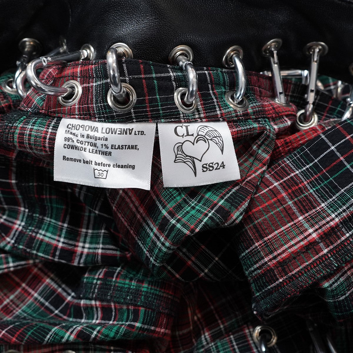 CHOPOVA LOWENA 24SS Red Scab Trousersレッド スキャブ チェック ワイド トラウザース パンツ 古着・中古-7枚目のアイテム画像