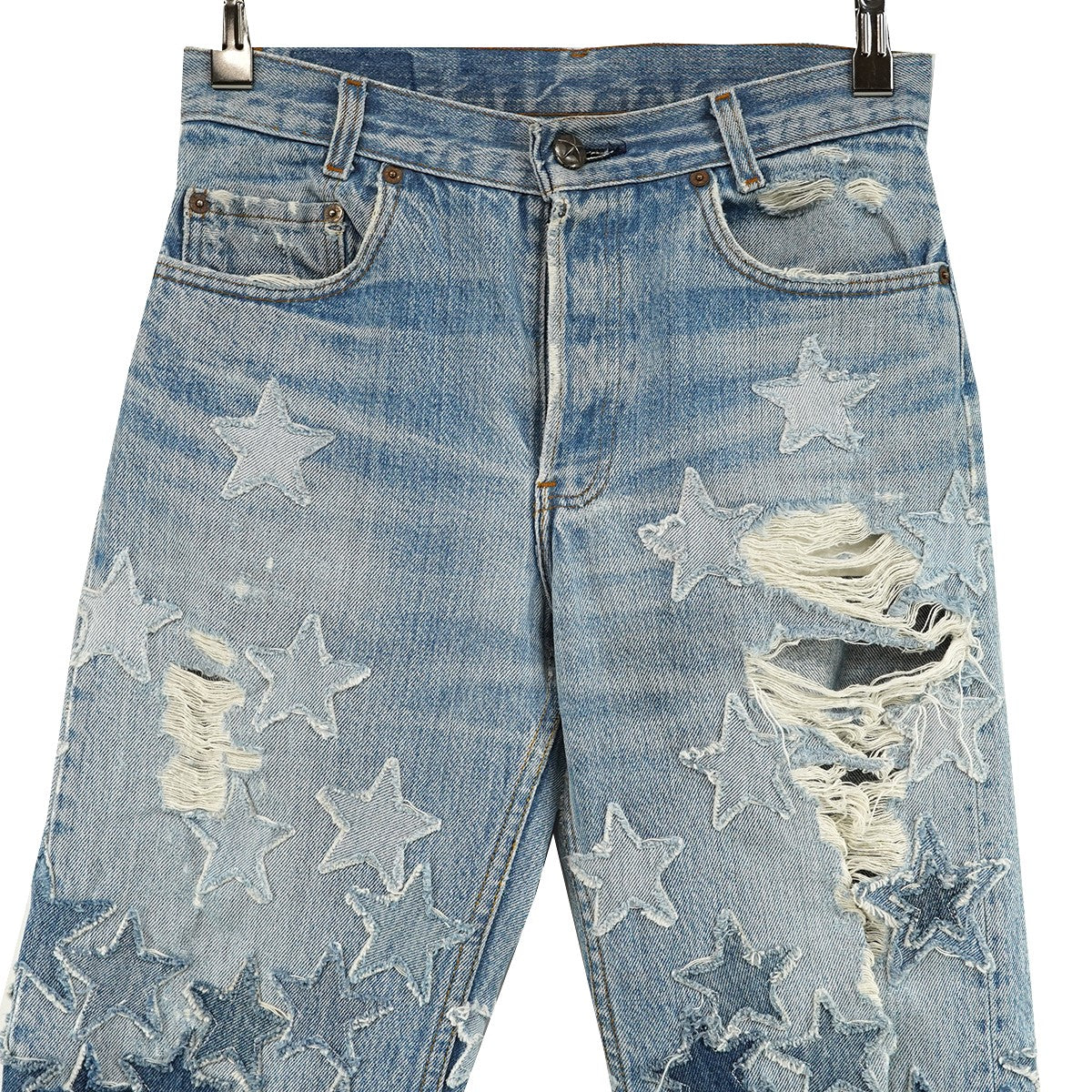 STAR PATCH DENIM PANTSスター パッチ ダメージ デニム パンツ