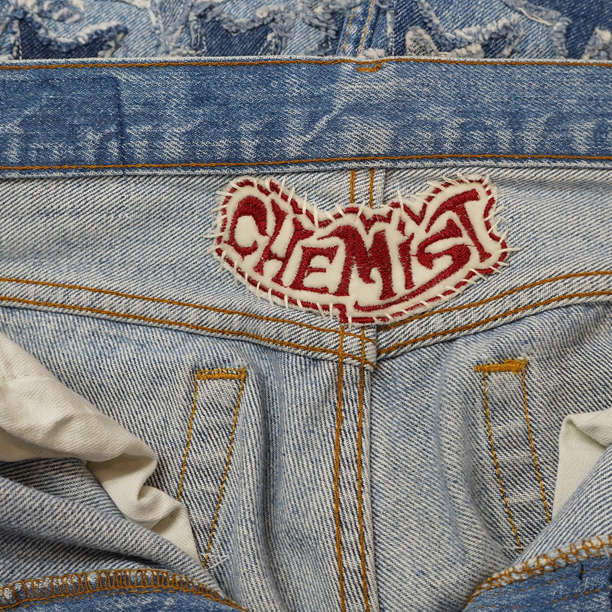 STAR PATCH DENIM PANTSスター パッチ ダメージ デニム パンツ