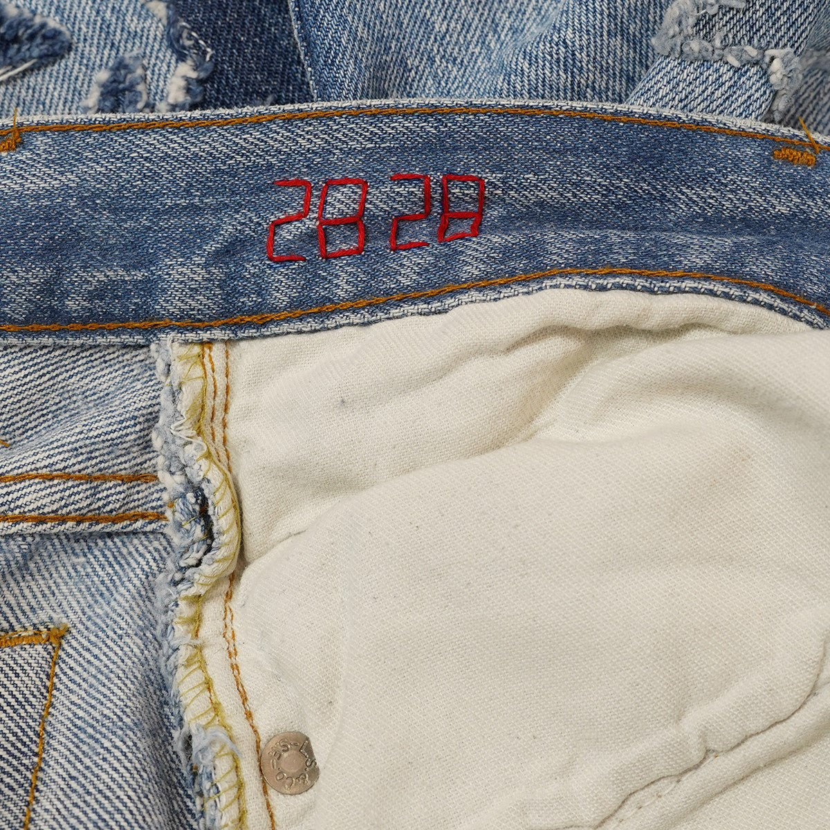STAR PATCH DENIM PANTSスター パッチ ダメージ デニム パンツ