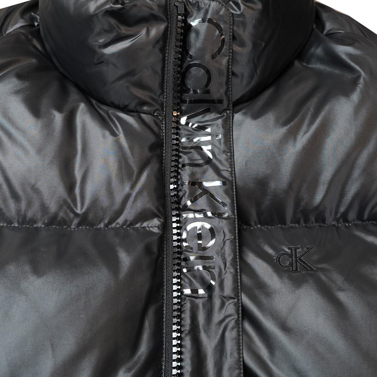 Glossy Down Vest ロゴ グロッシー ダウン ベスト