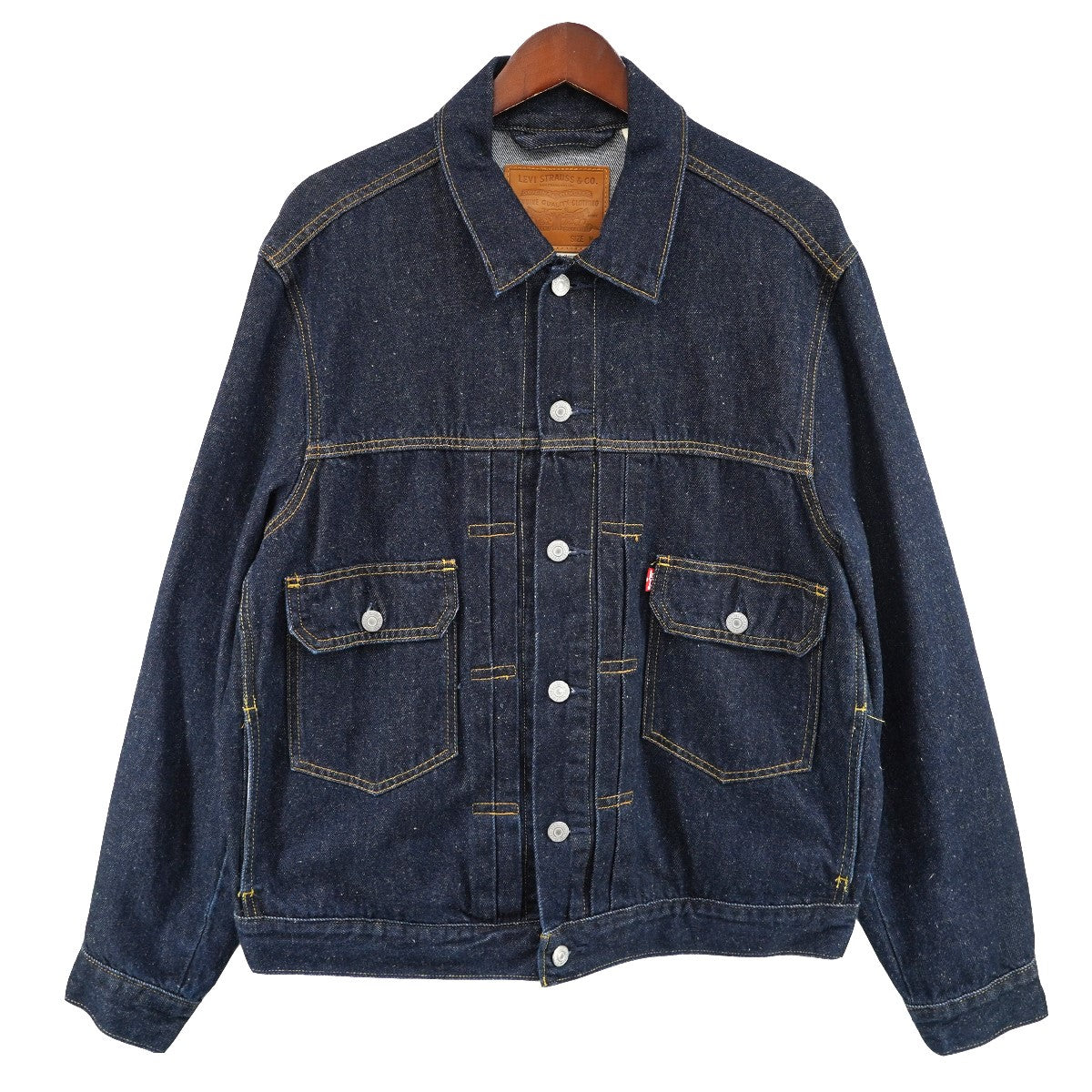 BIOTOP×LEVI’S 24SS BIOTOP ／ 別注 TYPE 2 TRUCKER ME AGAIN2nd タイプ ネップ加工 ビッグE トラッカー デニムジャケット 古着・中古-1枚目のアイテム画像