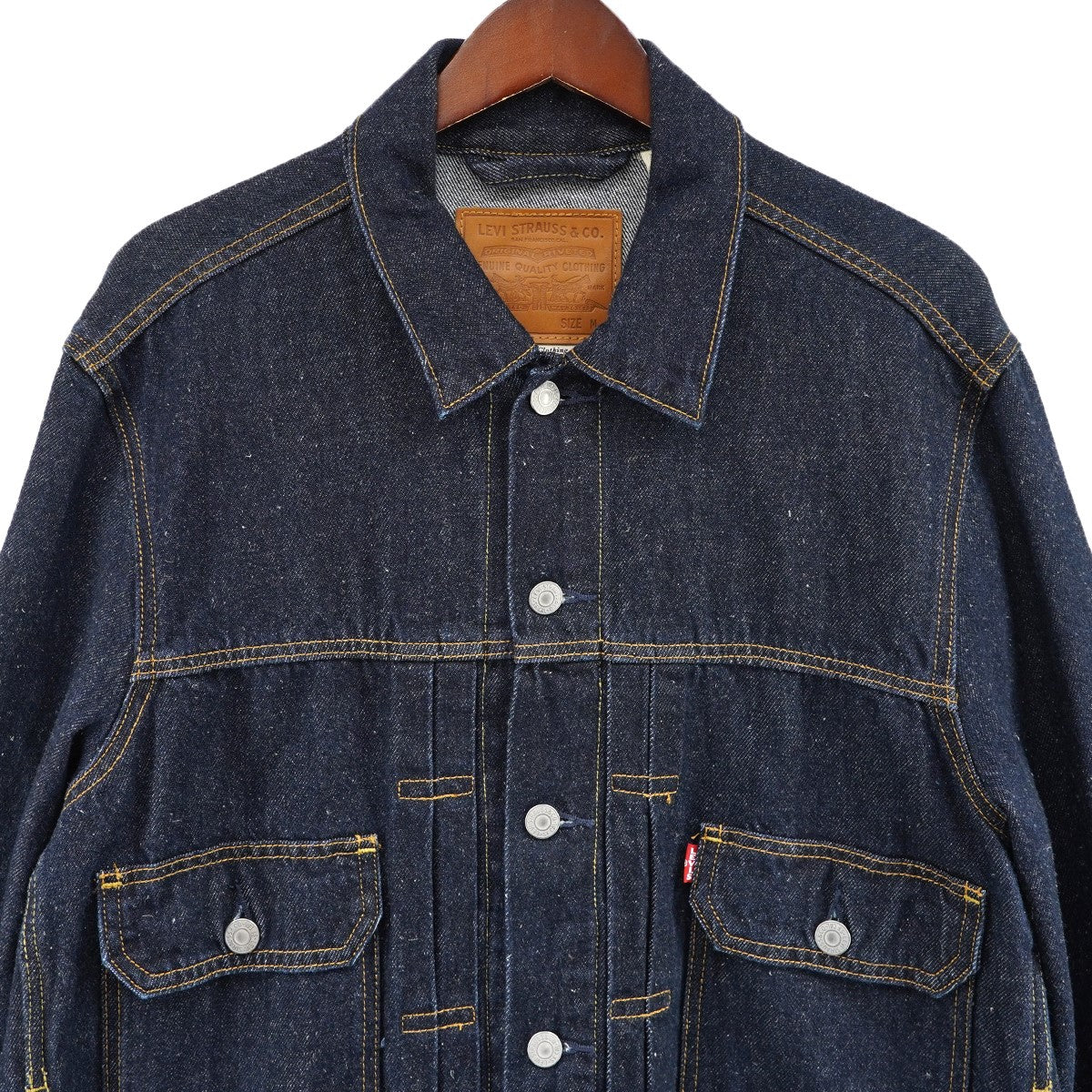 BIOTOP×LEVI’S 24SS BIOTOP ／ 別注 TYPE 2 TRUCKER ME AGAIN2nd タイプ ネップ加工 ビッグE トラッカー デニムジャケット 古着・中古-3枚目のアイテム画像