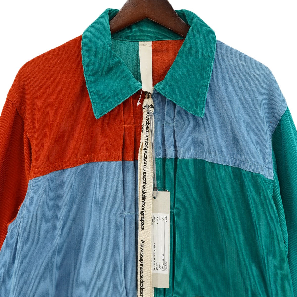 SHINYA KOZUKA 22SS AS HIPSTER WAS CRAZY PATTERNヒップスター クレイジー パターン コーデュロイ ジップ シャツジャケット 古着・中古-3枚目のアイテム画像