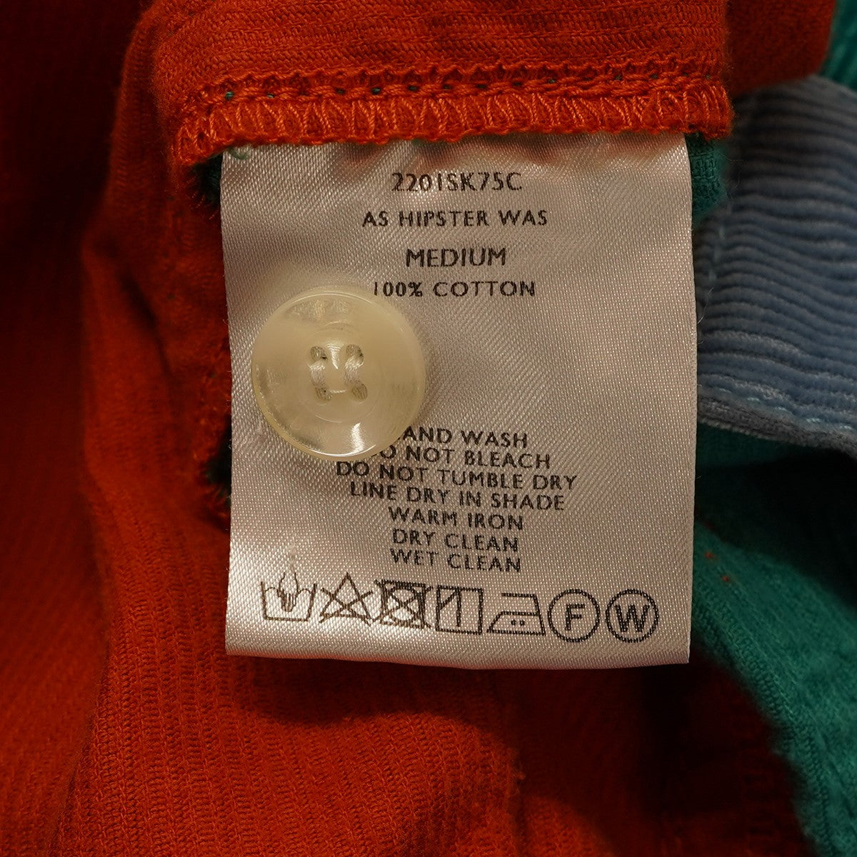 SHINYA KOZUKA 22SS AS HIPSTER WAS CRAZY PATTERNヒップスター クレイジー パターン コーデュロイ ジップ シャツジャケット 古着・中古-5枚目のアイテム画像