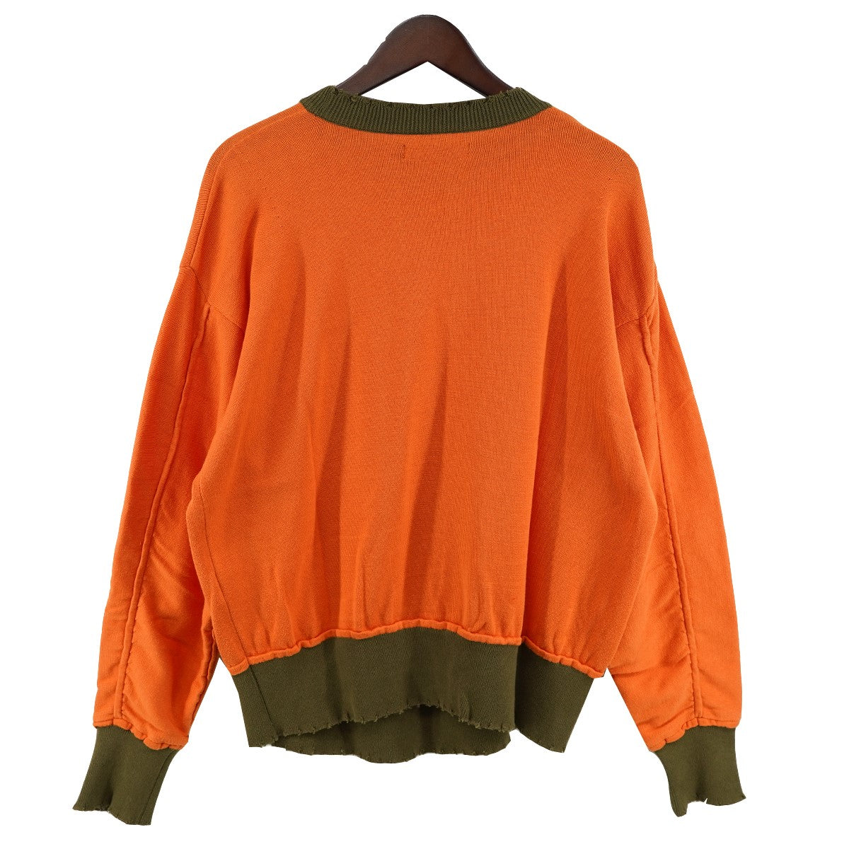 24AW FOOTBALL KNIT ダメージ加工 コットン ニット セーター