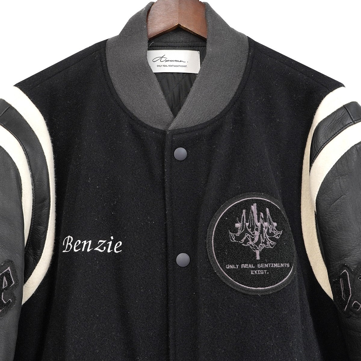 25AW PACHED LETTER JACKETスカル パッチ レター ヴァーシティ ジャケット スタジャン