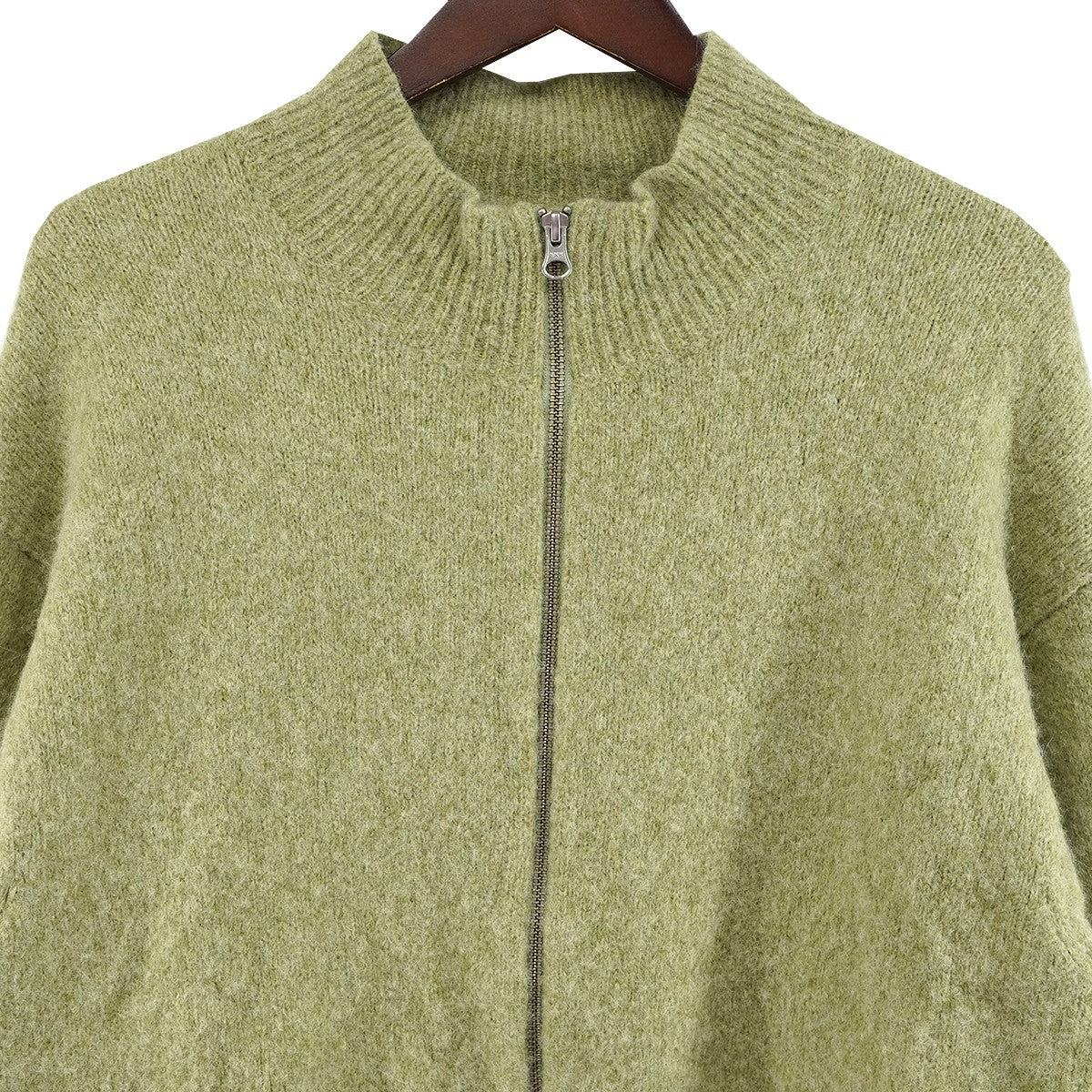 24AW Full Zip Brushed Merino Sweaterフルジップ ブラッシュド メリノ ウール ニット セーター