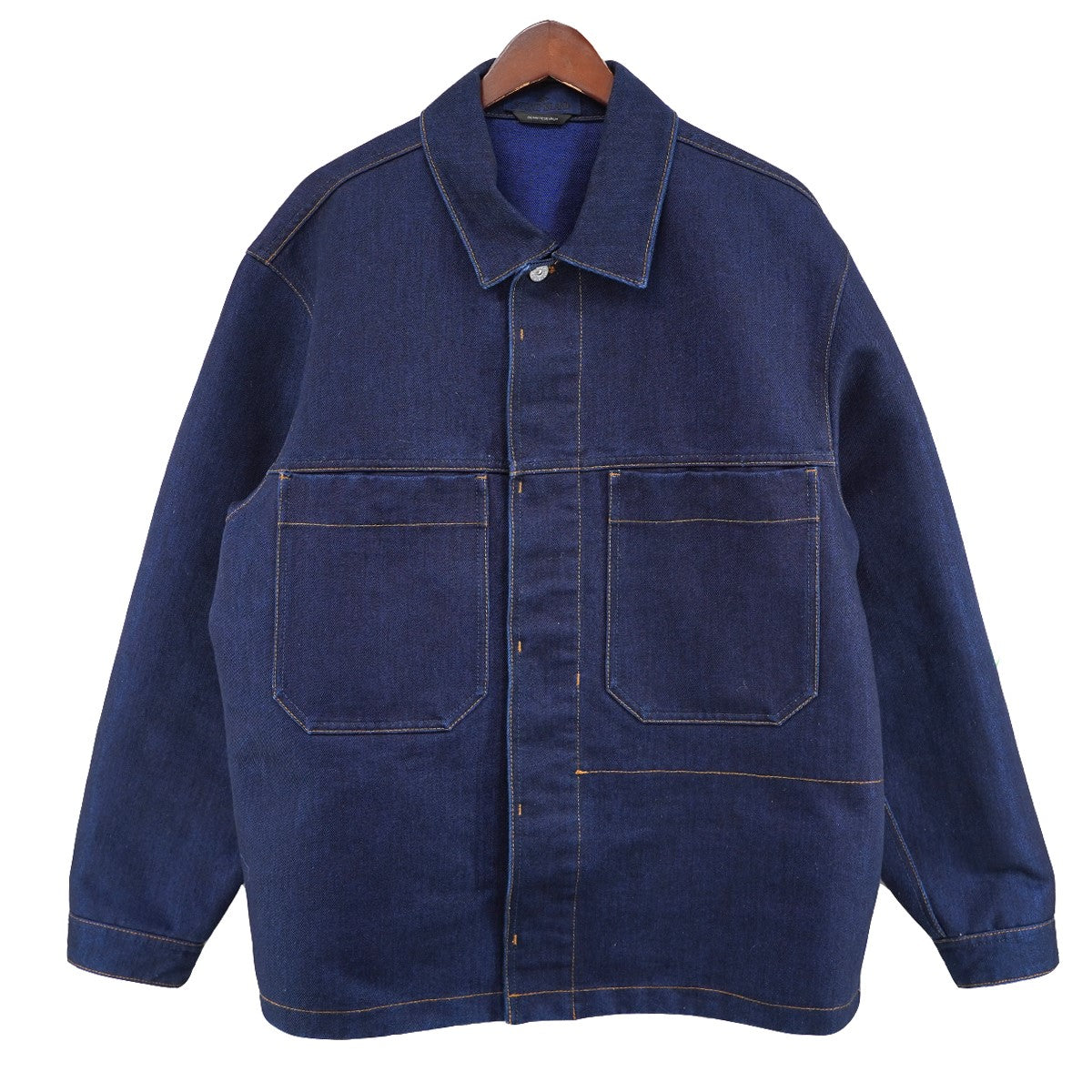 STONE ISLAND 25AW DENIM RESEARCH コレクション INDIGO POLYPROPYLENE DENIMリンス加工 ロゴ パッチ デニム ジャケット 古着・中古-1枚目のアイテム画像