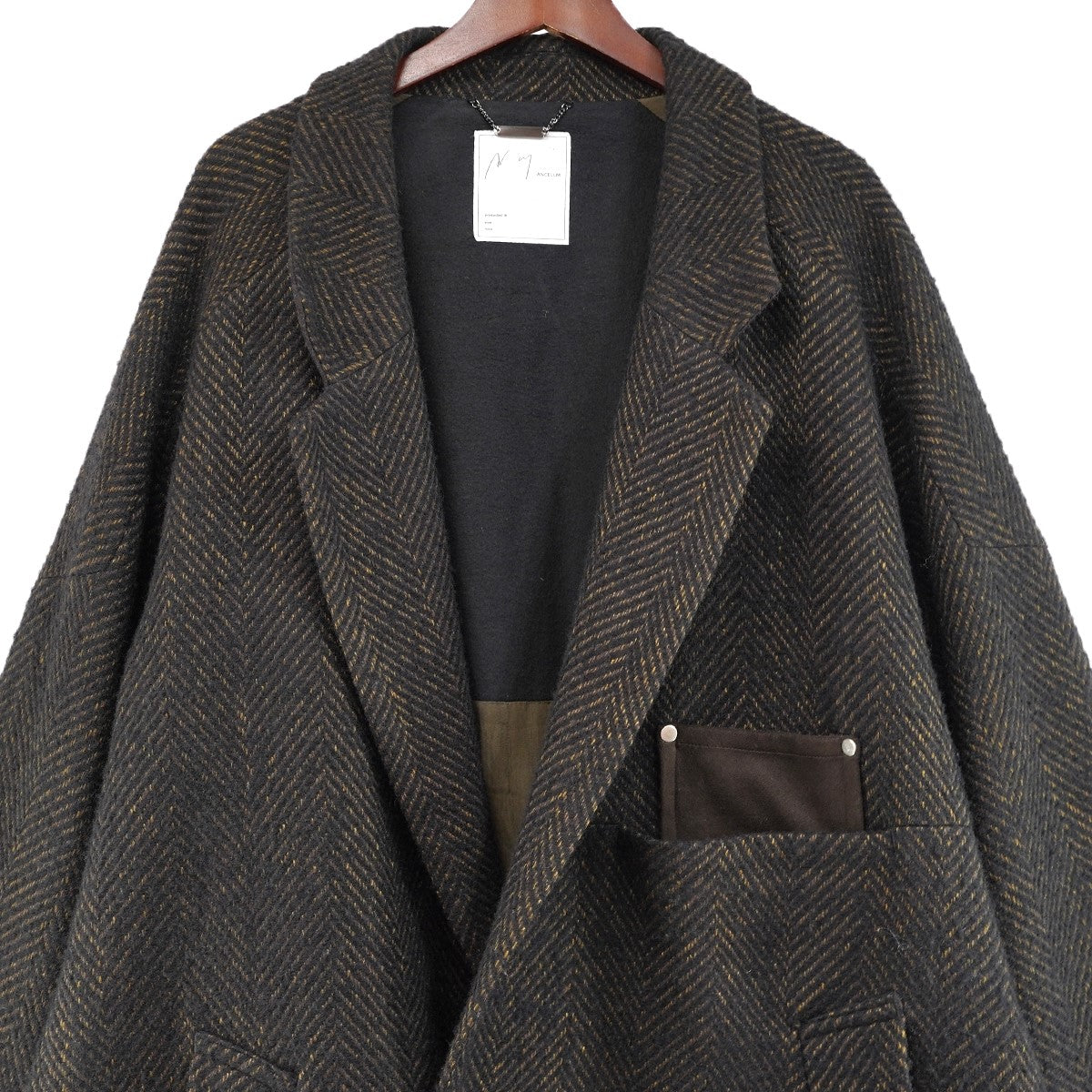 25AW SEMI-DOUBLE CHESTER COATセミダブル ヘリンボーン チェスターコート