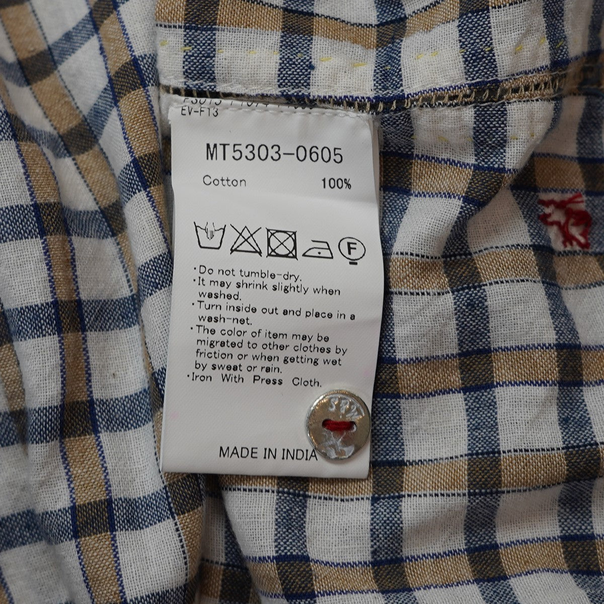 25AW GUPTA WESTERN -BLUE×KHAKI，WHITE PLAID-グプタ チェック ウエスタン シャツ