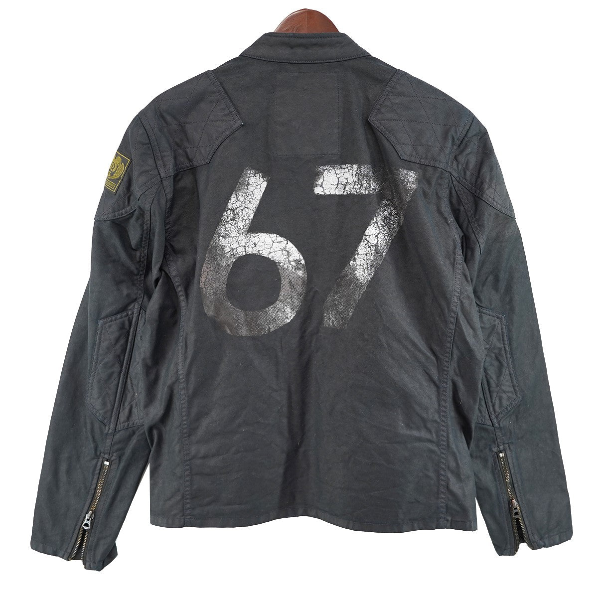 DENIM ＆ SUPPLY RALPH LAUREN Waxed Canvas Military Biker Moto Jacketワックスドコットン ミリタリー バイカー モト ジャケット 古着・中古-2枚目のアイテム画像