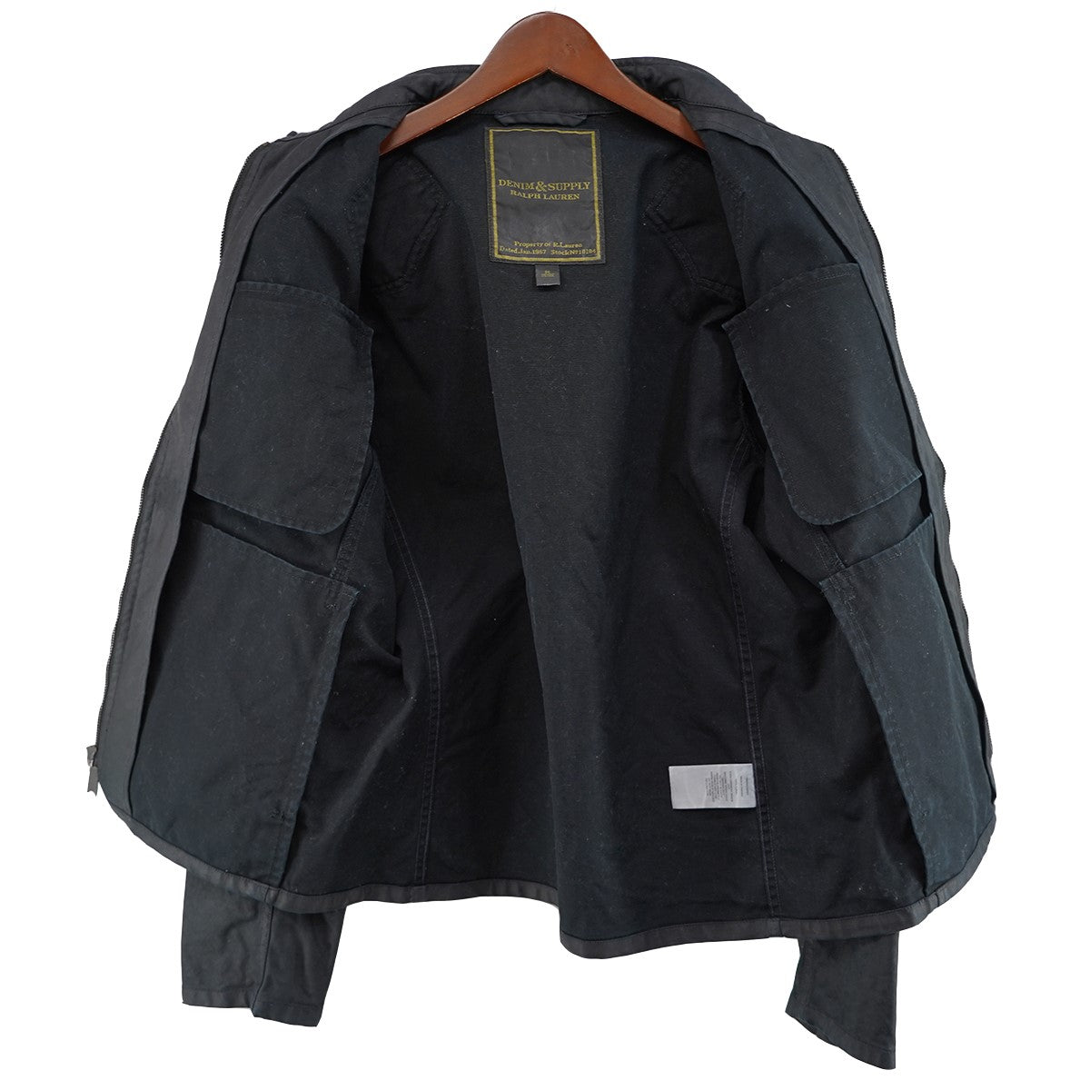 DENIM ＆ SUPPLY RALPH LAUREN Waxed Canvas Military Biker Moto Jacketワックスドコットン ミリタリー バイカー モト ジャケット 古着・中古-5枚目のアイテム画像