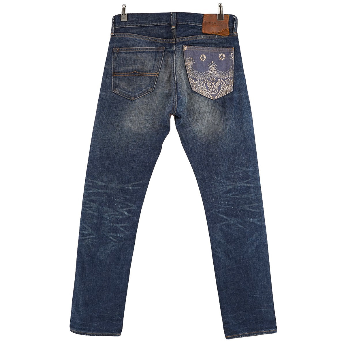 DENIM ＆ SUPPLY RALPH LAUREN SLIM スリムフィット バンダナ ペイズリー バック ポケット デニムパンツ 古着・中古-1枚目のアイテム画像