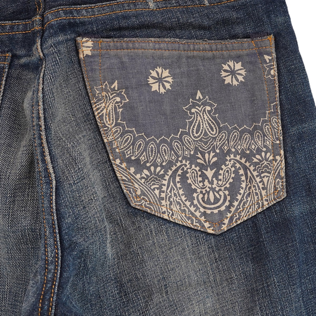 DENIM ＆ SUPPLY RALPH LAUREN SLIM スリムフィット バンダナ ペイズリー バック ポケット デニムパンツ 古着・中古-2枚目のアイテム画像