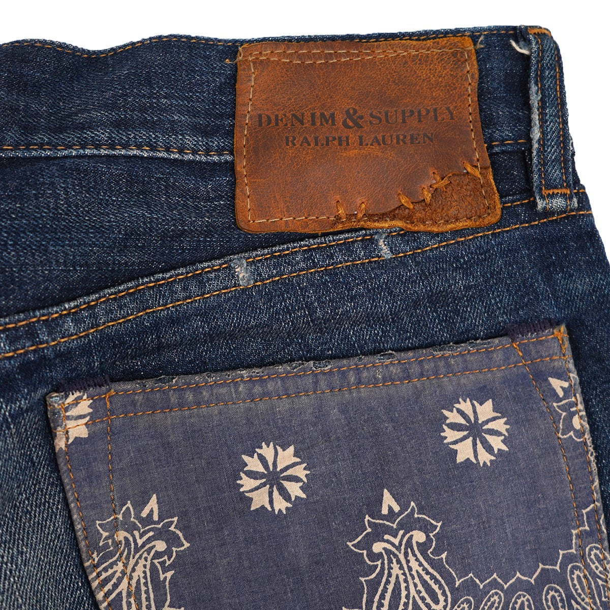 DENIM ＆ SUPPLY RALPH LAUREN SLIM スリムフィット バンダナ ペイズリー バック ポケット デニムパンツ 古着・中古-7枚目のアイテム画像