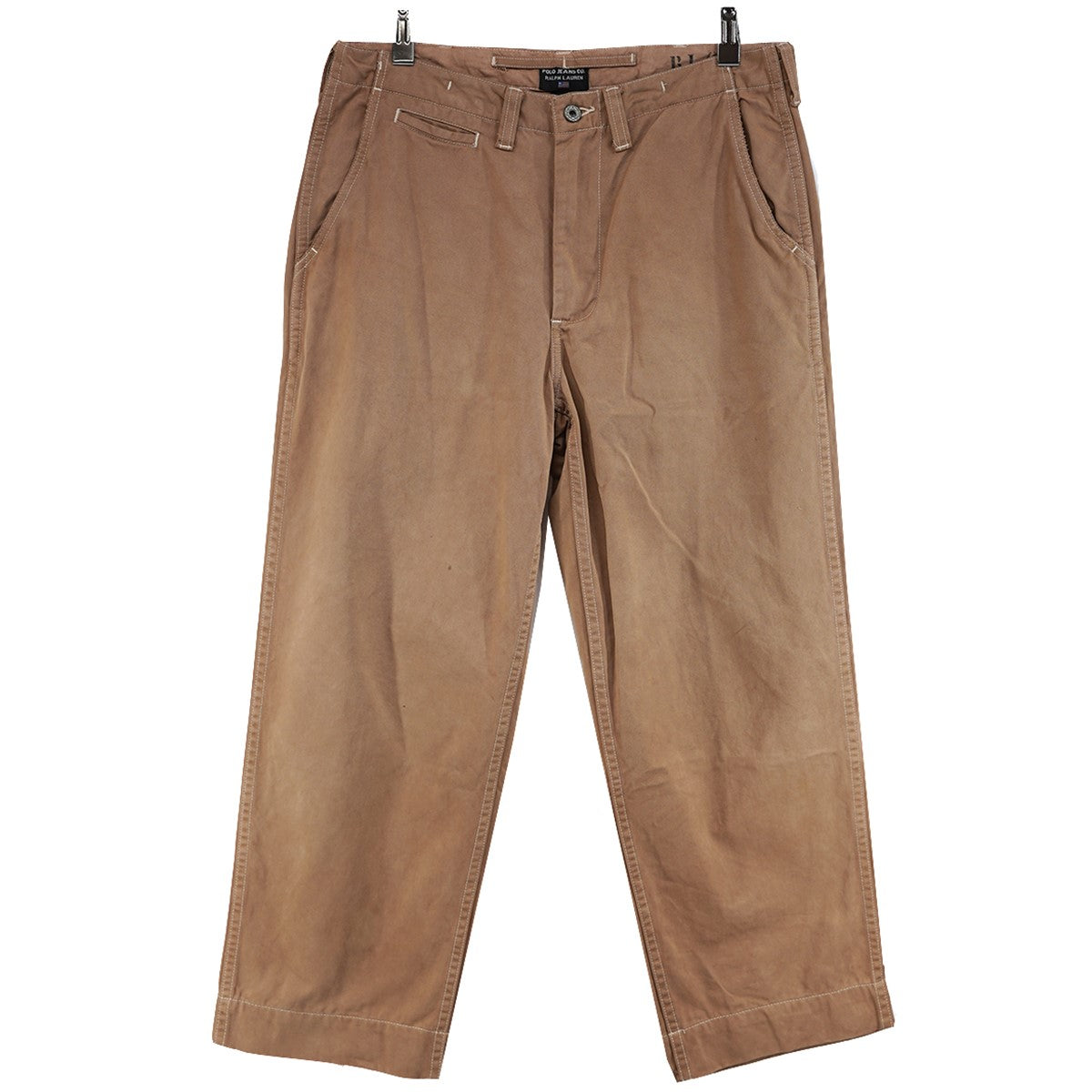 POLO JEANS CO． RALPH LAUREN 90s〜00s Vintage オールド ヴィンテージ 加工R．L．67 ストレート ワイドチノ パンツ 古着・中古-1枚目のアイテム画像