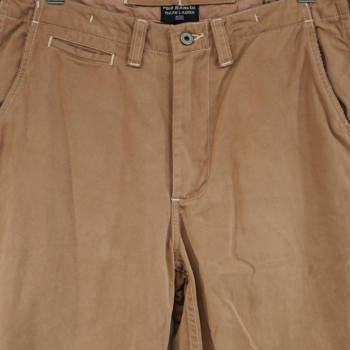 POLO JEANS CO． RALPH LAUREN 90s〜00s Vintage オールド ヴィンテージ 加工R．L．67 ストレート ワイドチノ パンツ 古着・中古-4枚目のアイテム画像