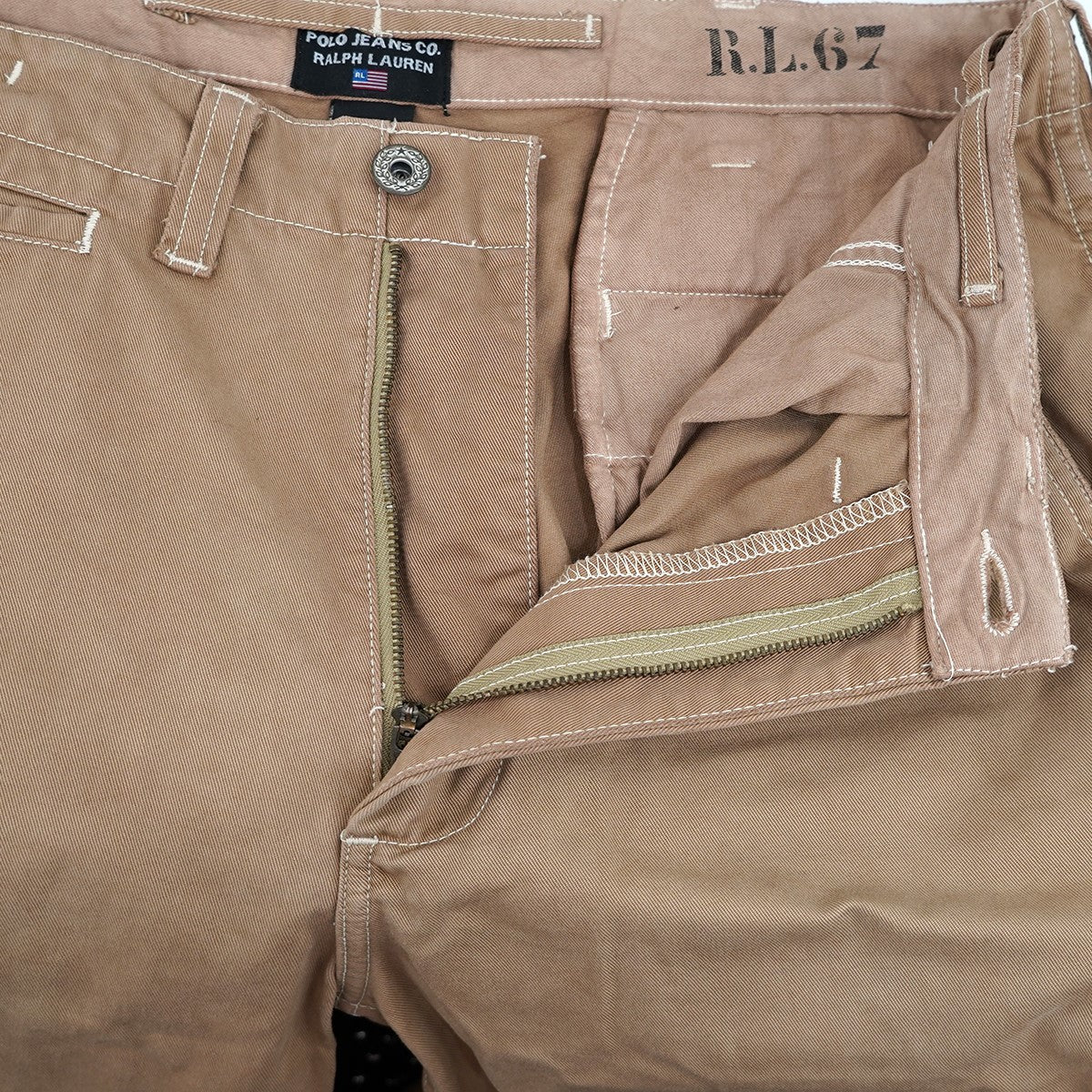 POLO JEANS CO． RALPH LAUREN 90s〜00s Vintage オールド ヴィンテージ 加工R．L．67 ストレート ワイドチノ パンツ 古着・中古-8枚目のアイテム画像