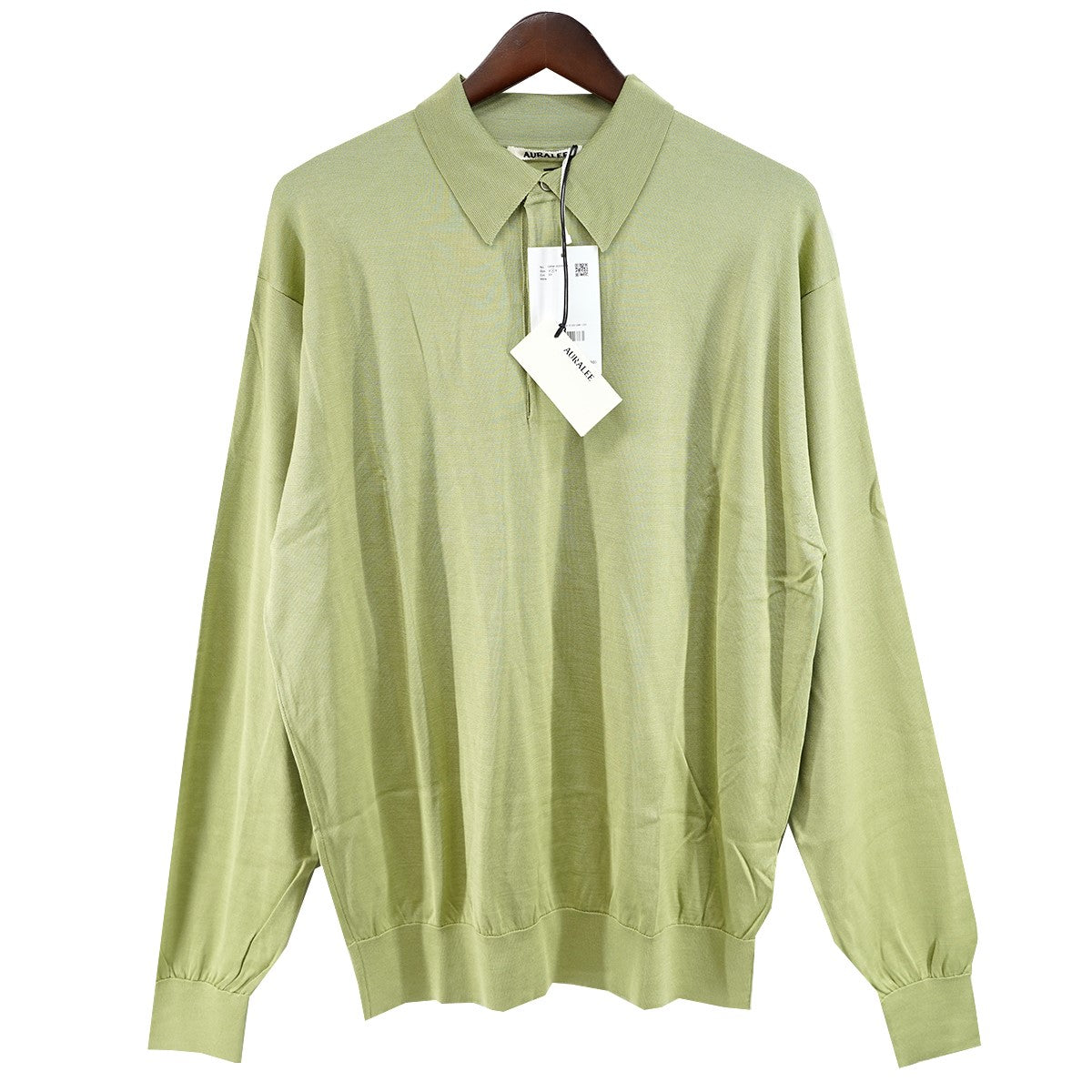 オーラリーポロシャツ　シームレスニット AURALEE(オーラリー) 23SS SUPER HIGH GAUGE WASHABLE SILK KNIT