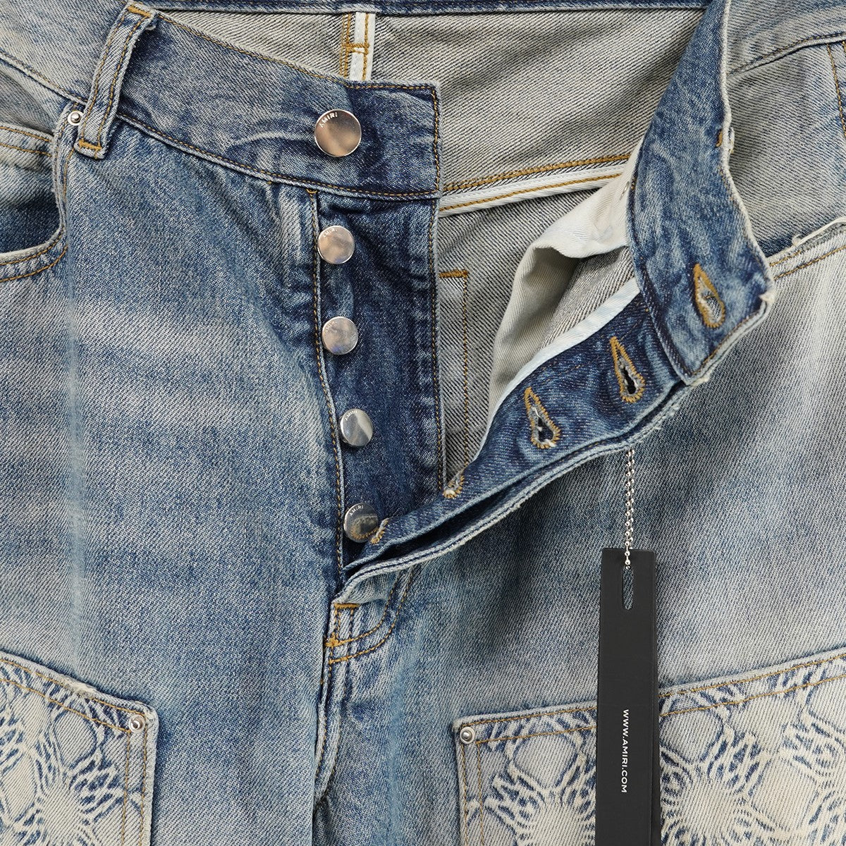 AMIRI 25SS DEBOSSED MA QUAD CARPENTER JEANSダブルニー デボス MA クアッド カーペンター ジーンズ デニム パンツ 古着・中古-5枚目のアイテム画像