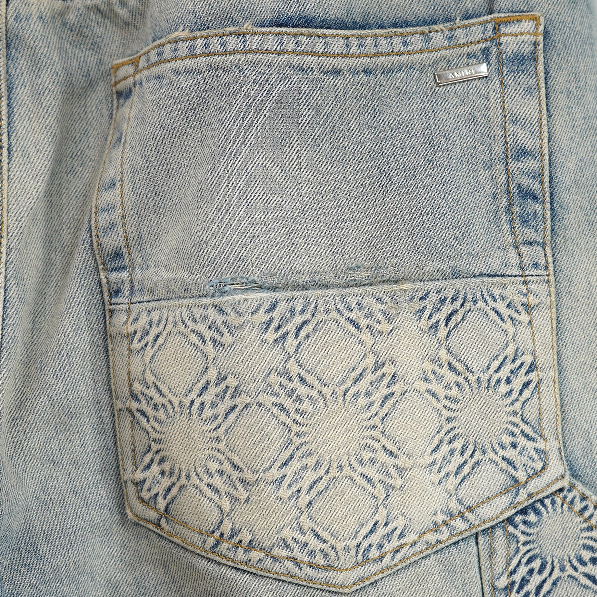 AMIRI 25SS DEBOSSED MA QUAD CARPENTER JEANSダブルニー デボス MA クアッド カーペンター ジーンズ デニム パンツ 古着・中古-6枚目のアイテム画像
