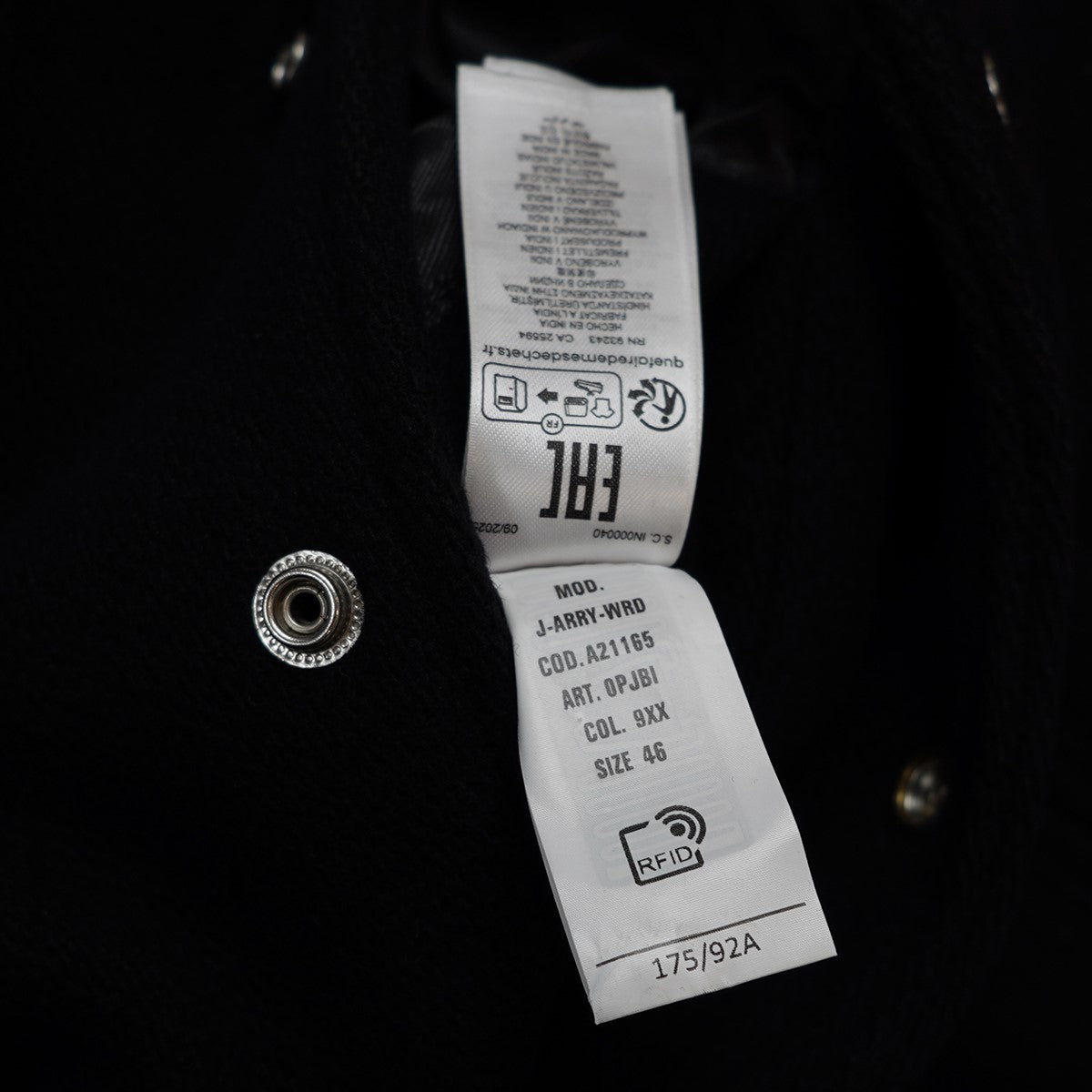 DIESEL by Glenn Martens 26AW J-ARRY-WRD Dロゴ アワード バーシティ ジャケット スタジャン 古着・中古-10枚目のアイテム画像