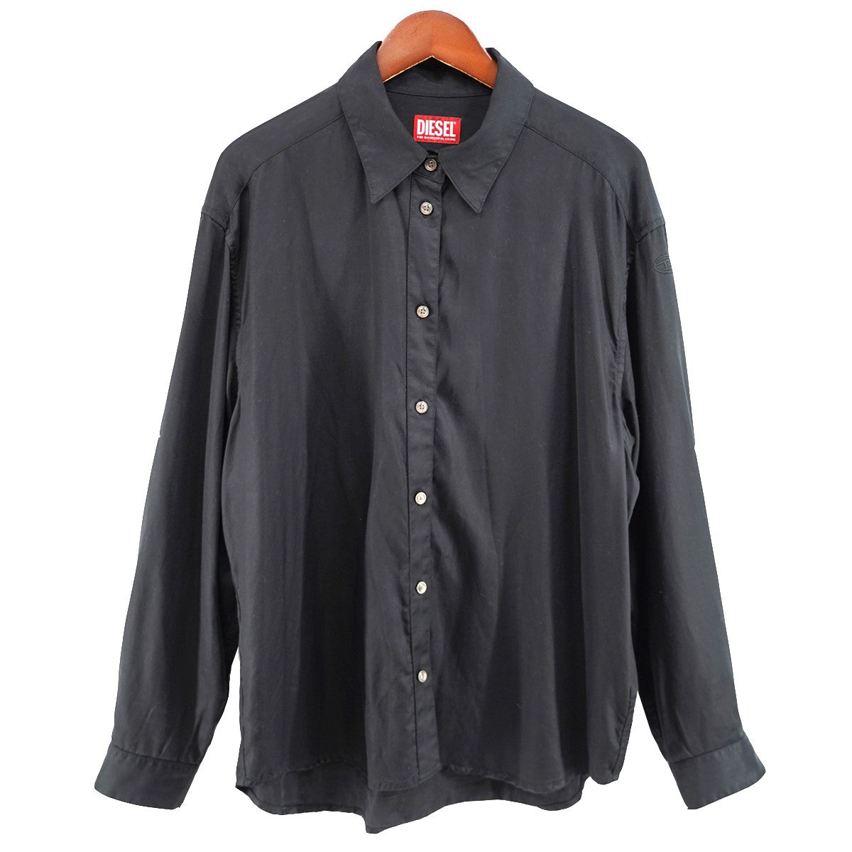 DIESEL by Glenn Martens 24SS S-SIMPLY-C-WNDロゴ リヨセル シャツ 古着・中古-1枚目のアイテム画像