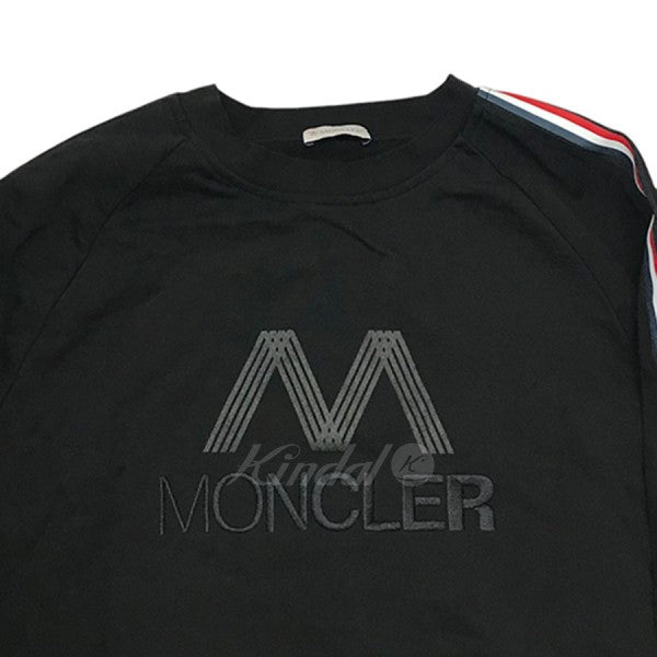 MONCLER(モンクレール) バックパッチ サイドライン ロゴ スウェット H10918G00050 ブラック サイズ  16｜【公式】カインドオルオンライン ブランド古着・中古通販【kindal】