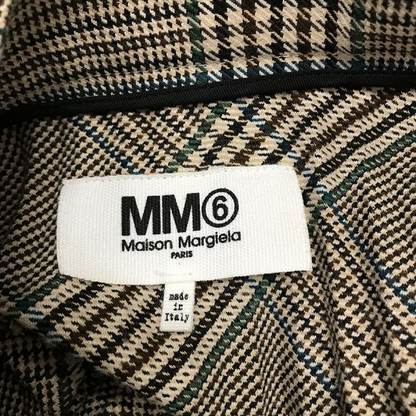 MM6 Maison Margiela(マルタンマルジェラ) プリーツ チェック スカート S52MA0055 ブラウン サイズ  16｜【公式】カインドオルオンライン ブランド古着・中古通販【kindal】