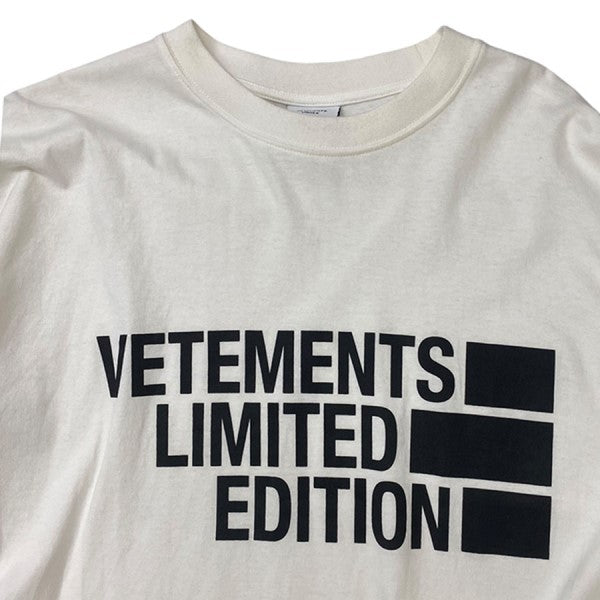 VETEMENTS(ヴェトモン) ロゴ半袖 Tシャツ カットソーロゴ半袖 Tシャツ カットソーUE51TR810W UE51TR810W ホワイト  サイズ XL｜【公式】カインドオルオンライン ブランド古着・中古通販【kindal】