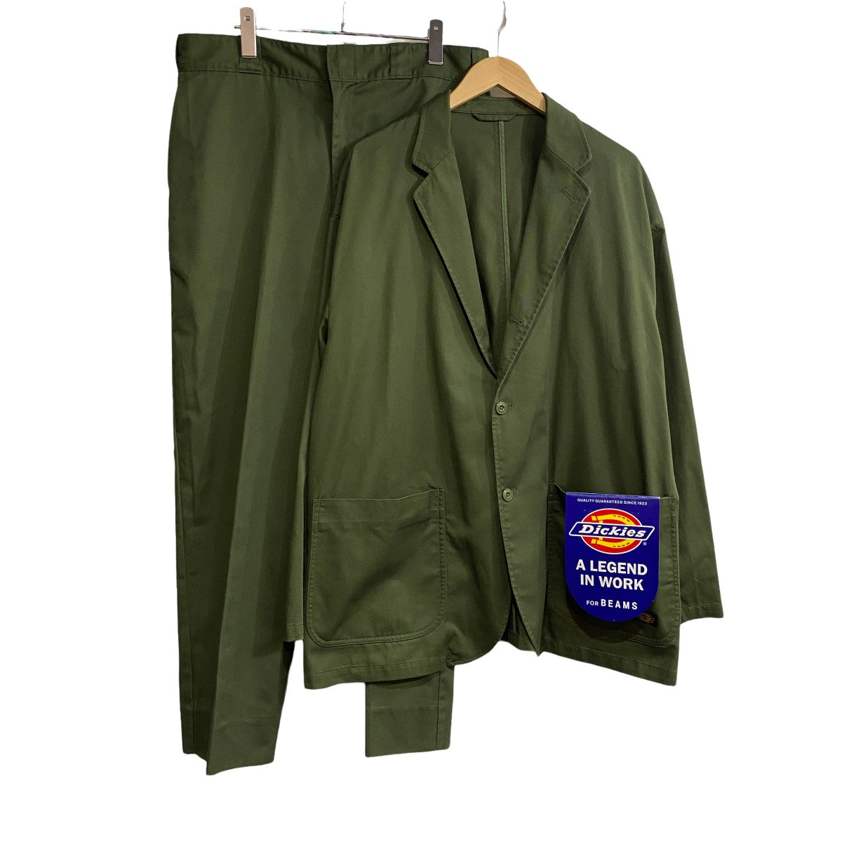 BEAMS×TRIPSTER×Dickies 21SS OLIVE SUIT セットアップスーツ オリーブ ...