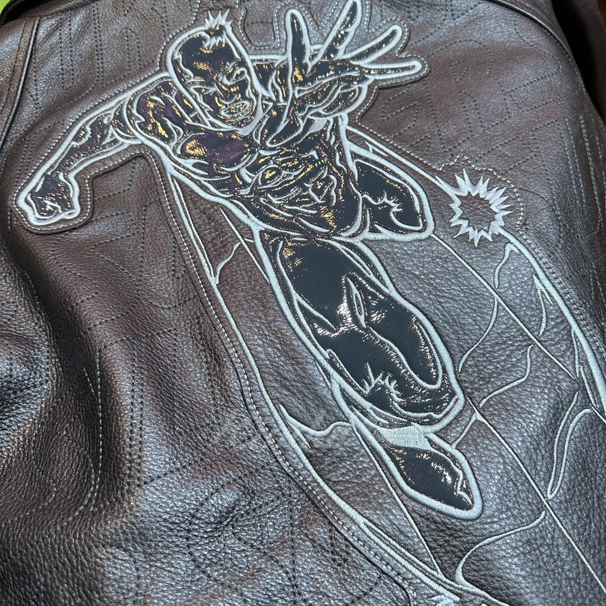 SUPREME(シュプリーム) 22SS Silver Surfer Leather Varsity Jacket 