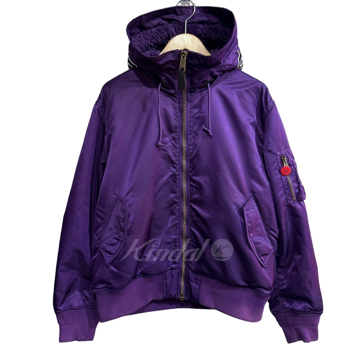 【お得品】Supreme Hooded MA-1 Purple M フライトジャケット