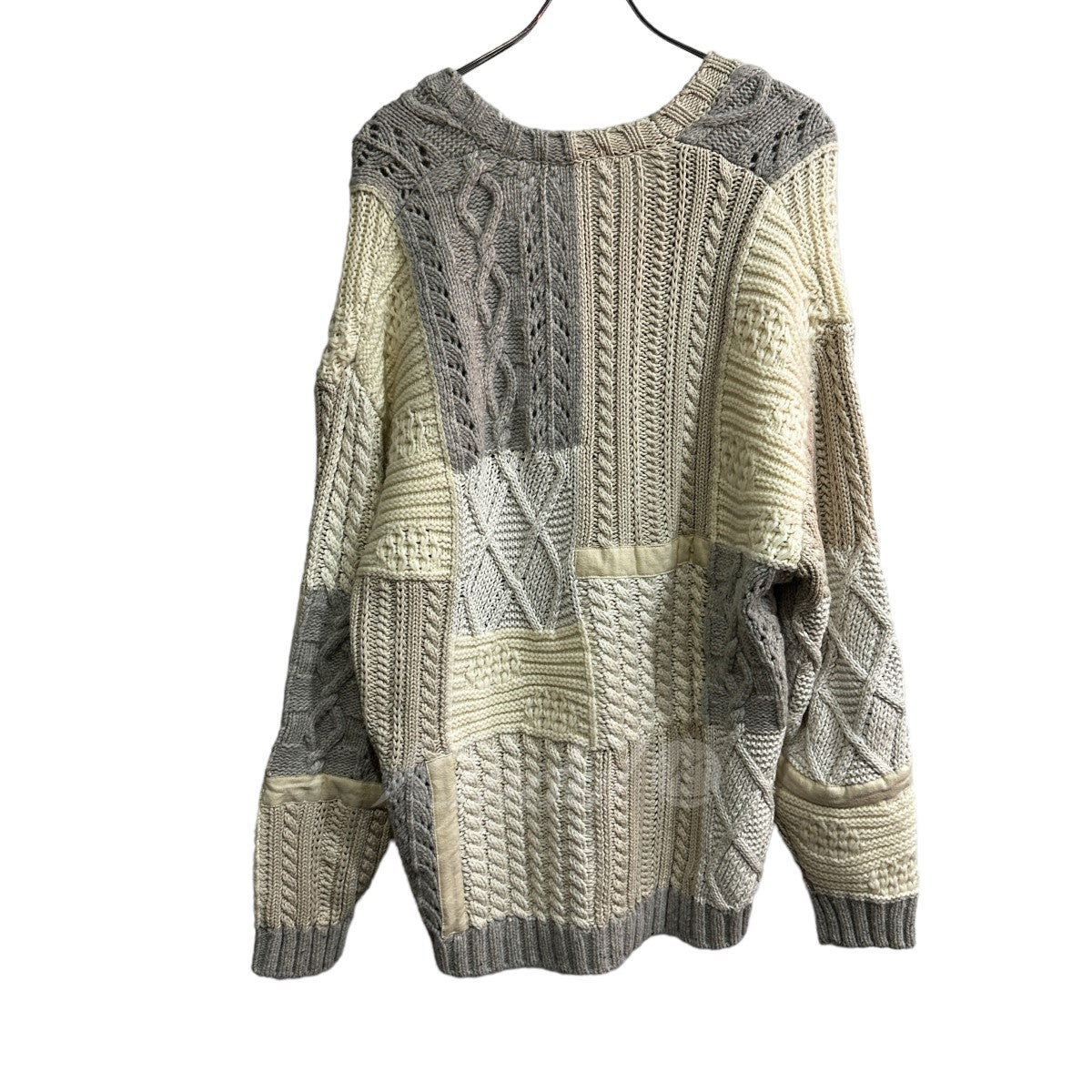 23AW Patchwork Cable Knit Cardigan パッチワークカーディガン