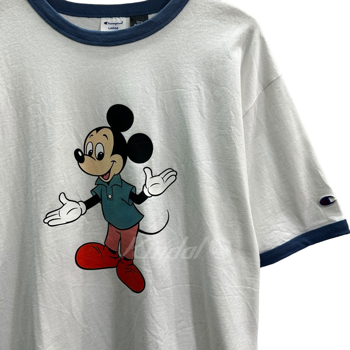 Champion×BEAMS Disney 100th Collection リンガーTシャツ ホワイト ...