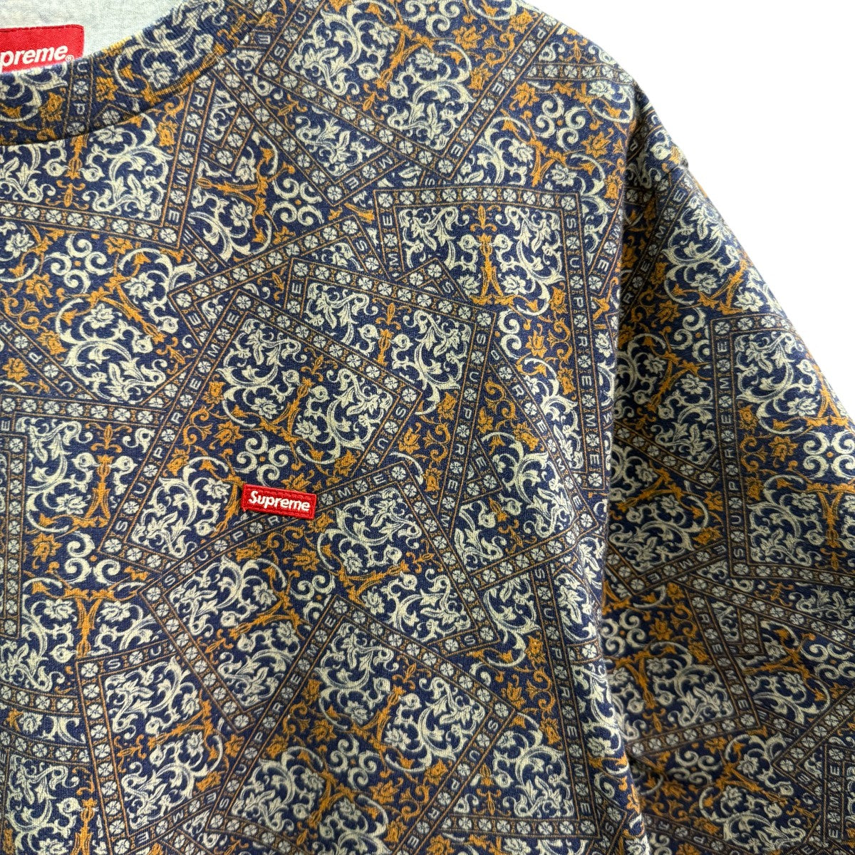 Supreme(シュプリーム) 21FW/Small Box Tee Navy Floral Cards スモールボックスTシャツ ネイビー サイズ  L｜【公式】カインドオルオンライン ブランド古着・中古通販【kindal】