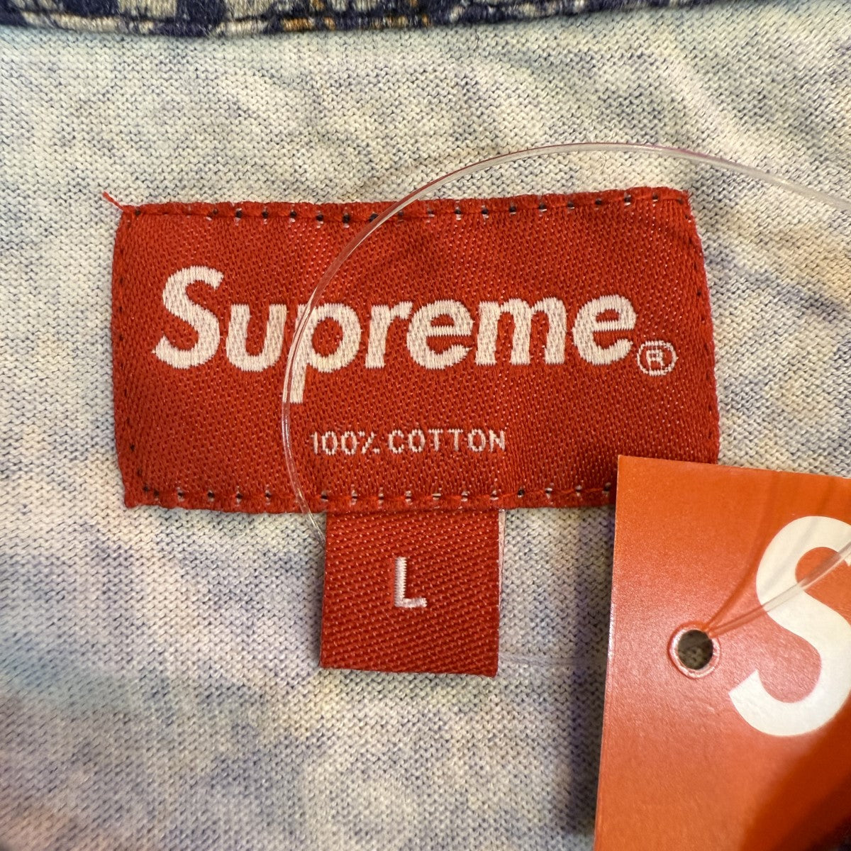 Supreme 21AWSmall Box Tee Navy Floral Cards スモールボックスTシャツ 古着・中古-4枚目のアイテム画像