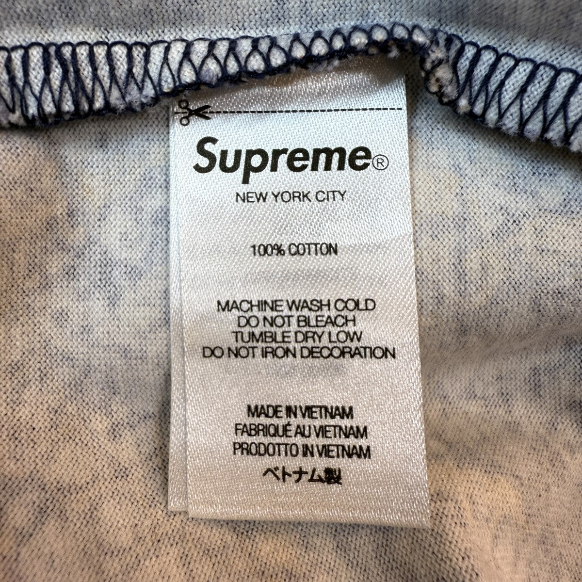 Supreme 21AWSmall Box Tee Navy Floral Cards スモールボックスTシャツ 古着・中古-5枚目のアイテム画像
