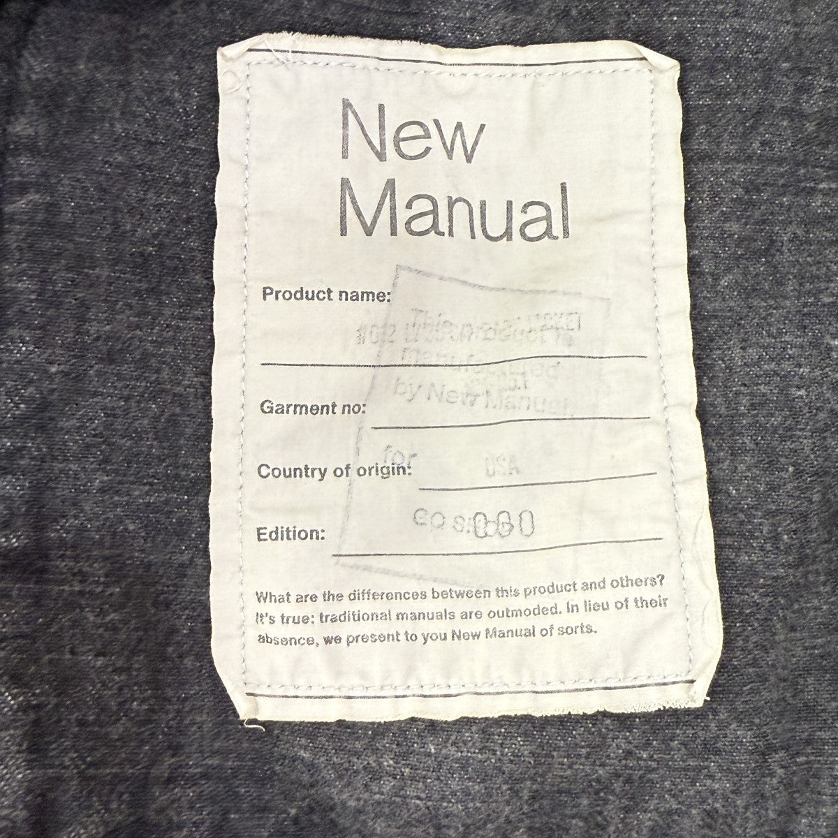 New Manual×GQ SHOP LV 36's T-BACK JACKET GQ SHOP