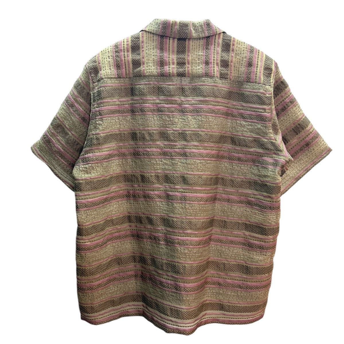 Needles 24SS/S／S ONE-UP SHIRT - PE／CU／N／C／R CHIFFON STRIPE JQ．シアーシャツOT145 古着・中古-2枚目のアイテム画像