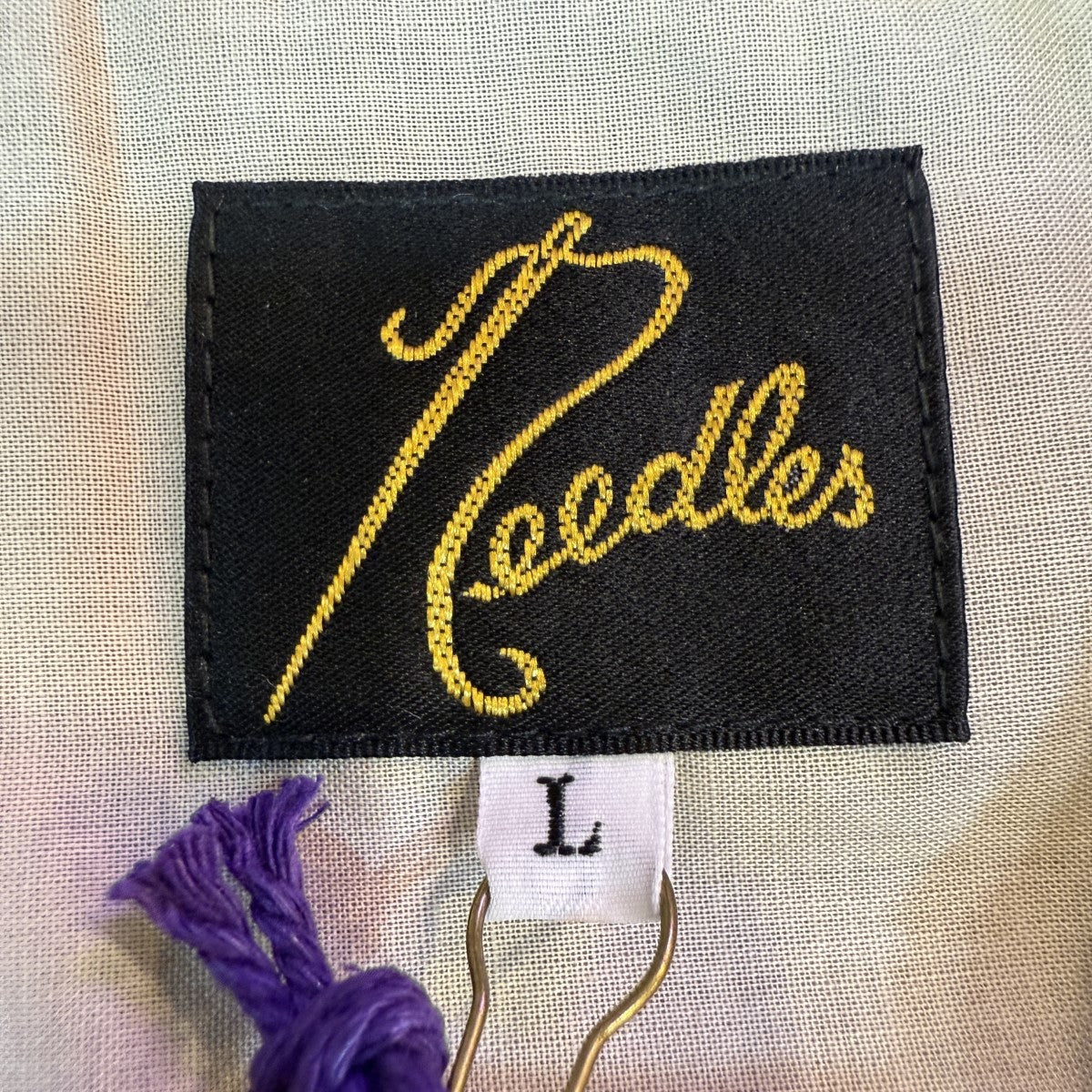 Needles 24SS/S／S ONE-UP SHIRT - PE／CU／N／C／R CHIFFON STRIPE JQ．シアーシャツOT145 古着・中古-4枚目のアイテム画像