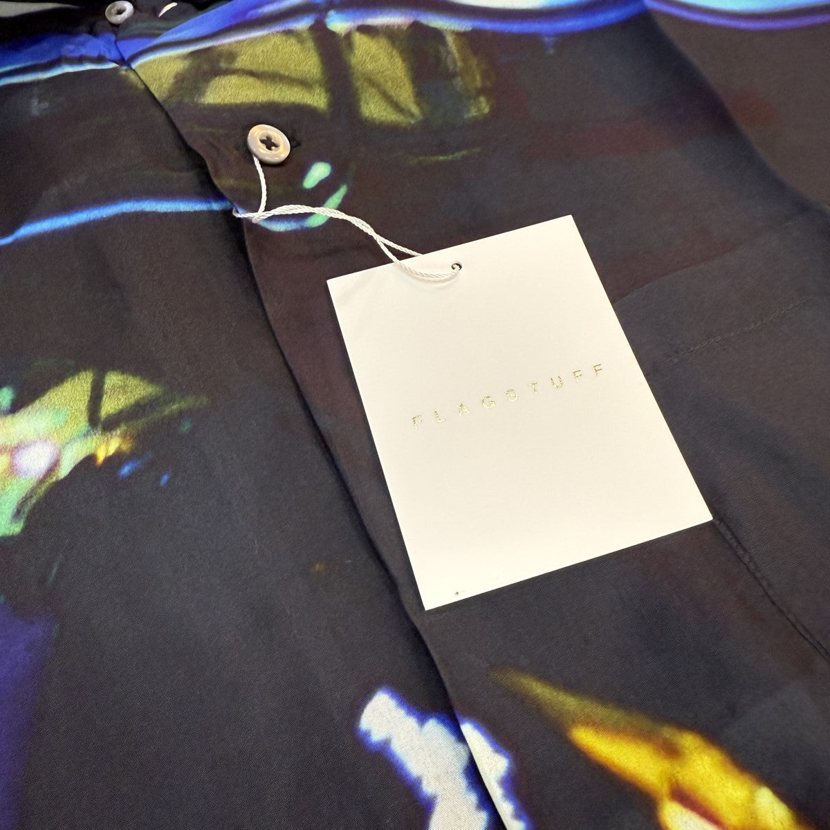 FLAGSTUFF×KOKI SATO 25SS/NIGHT SHIFT SILK S／S SHIRTシルクショートスリーブシャツFS1667 古着・中古-3枚目のアイテム画像