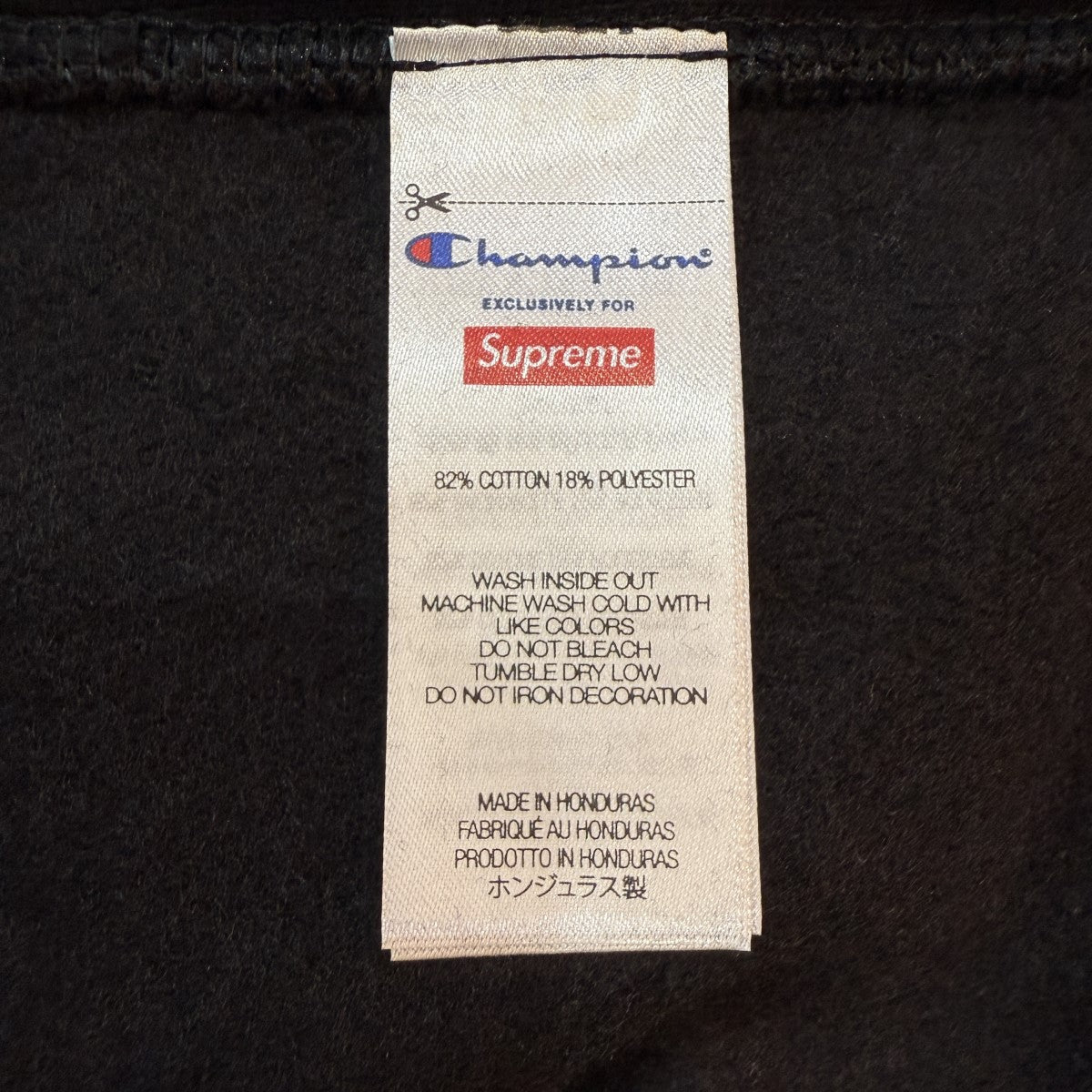 XL シュプリーム × チャンピオン フーディー パーカー ブラック 25SS Supreme×Champion 25SS「Hooded Sweatshirt」プルオーバーパーカー