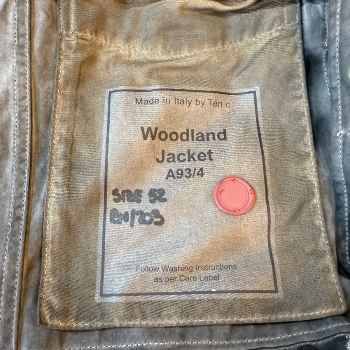 TEN-C(テンシー) 25SS/WOODLAND JACKET NATURAL OLD DYED OJJ