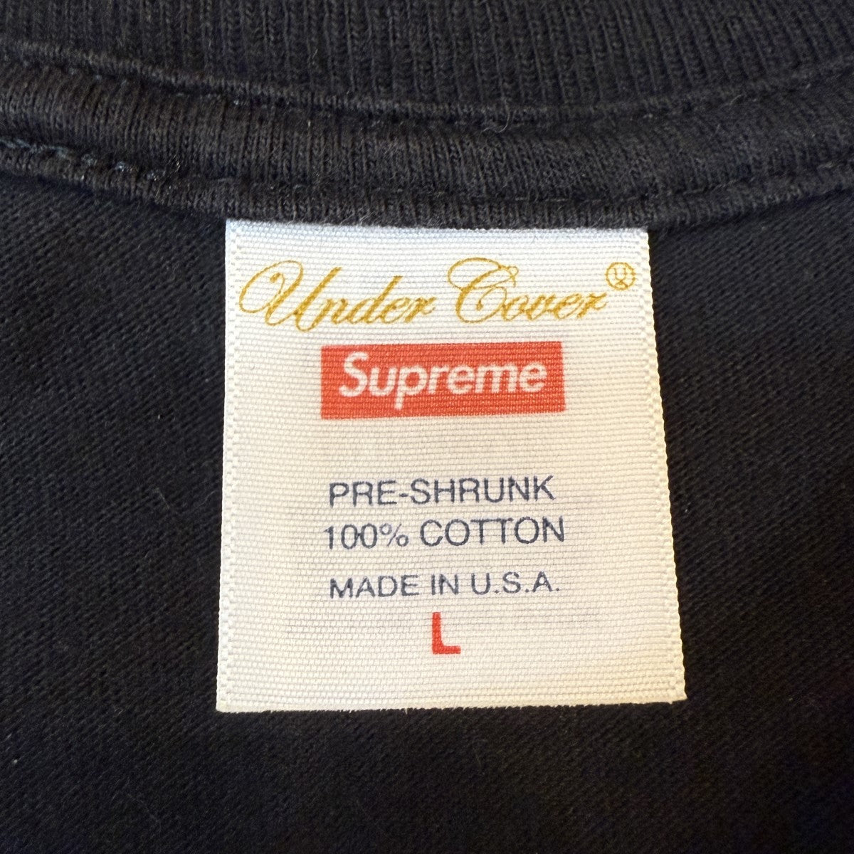 Supreme×UNDERCOVER 23SS/Tag TeeタグTシャツ ブラック サイズ L