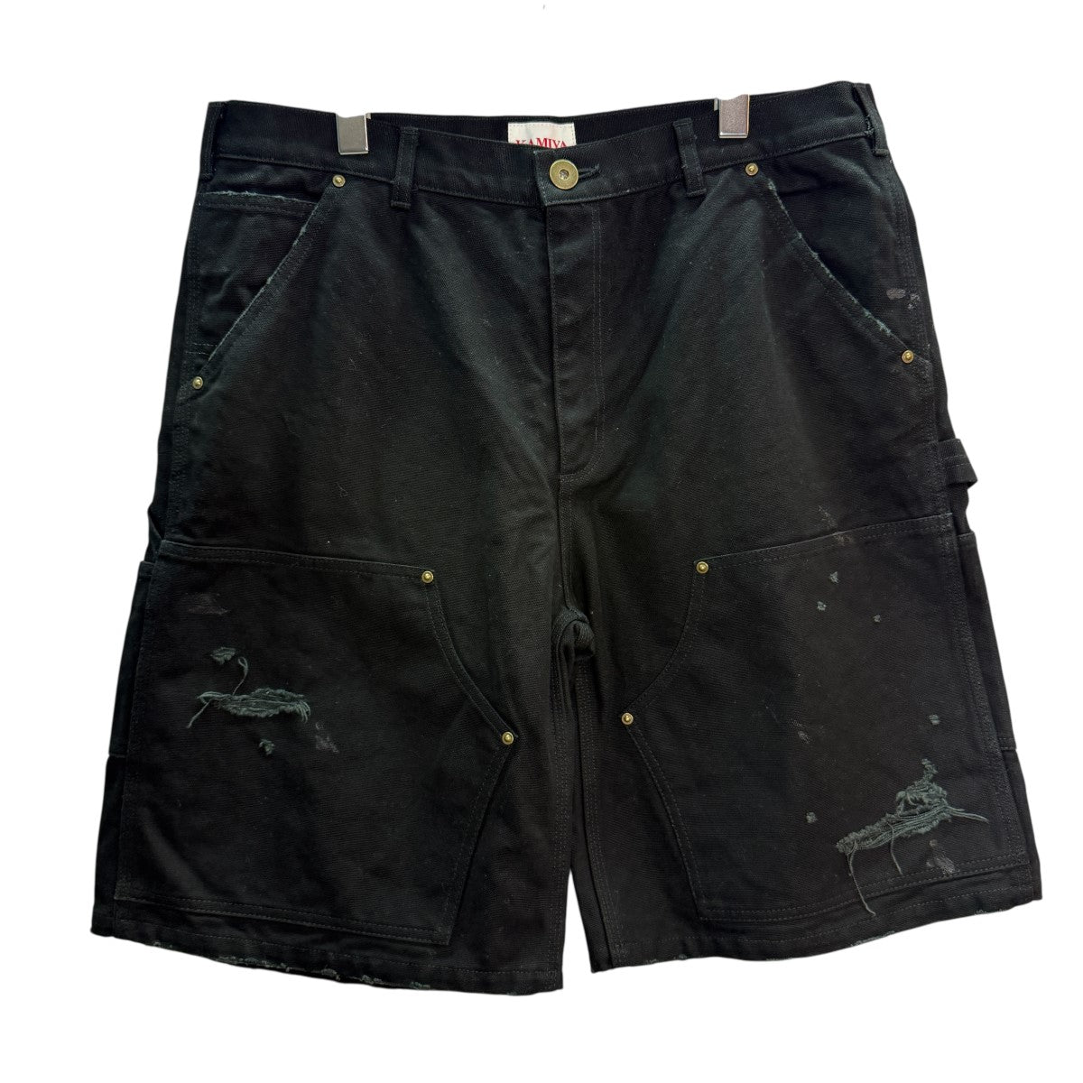 KAMIYA 24SS/BORO Duck Painter Bermuda PantsボロダックペインターワイドバミューダパンツG13PT027 古着・中古-1枚目のアイテム画像