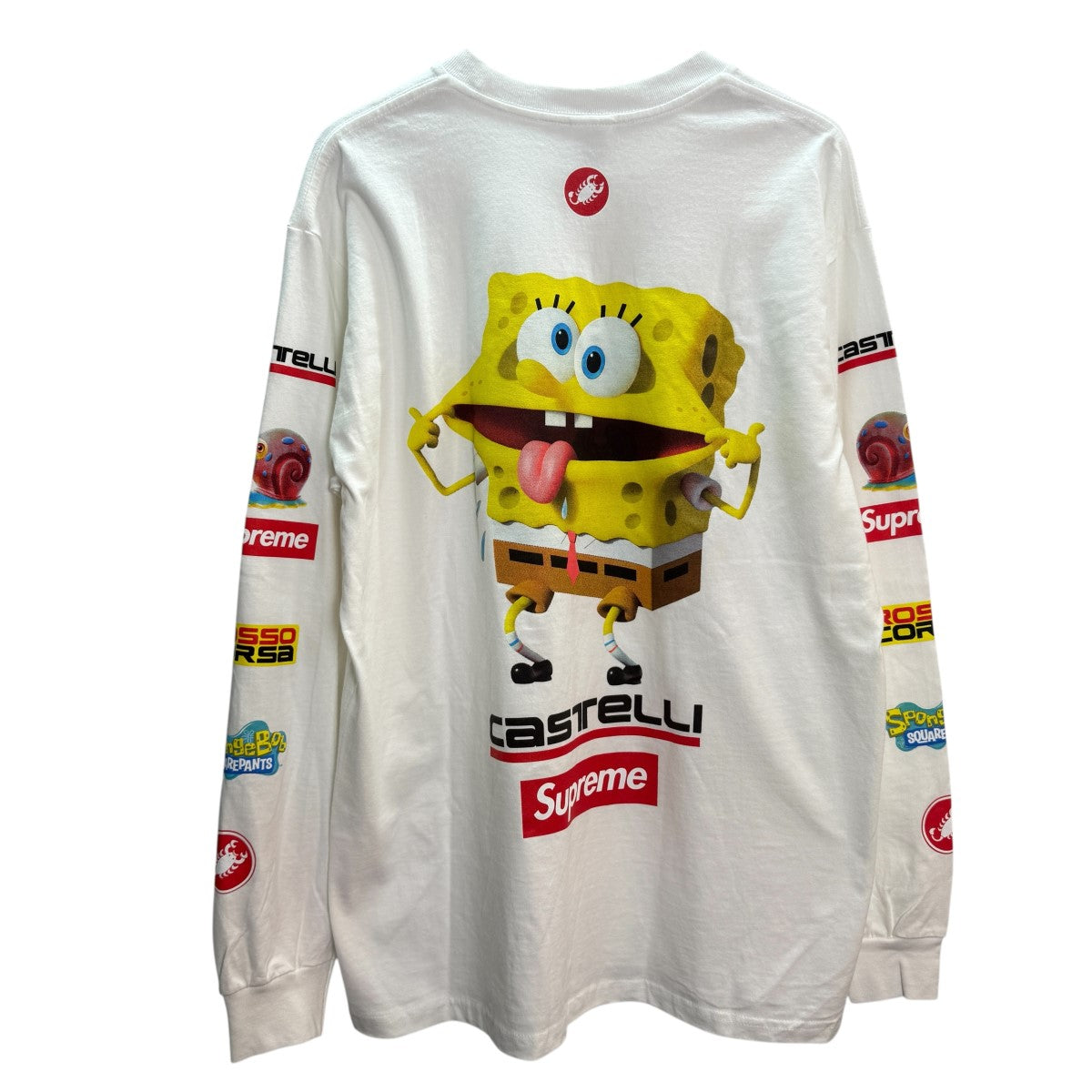 【M】Supreme SpongeBob Racing L/S Tee ホワイト Supreme×SpongeBob SquarePants 25SS/Castelli Racing L/S Tee