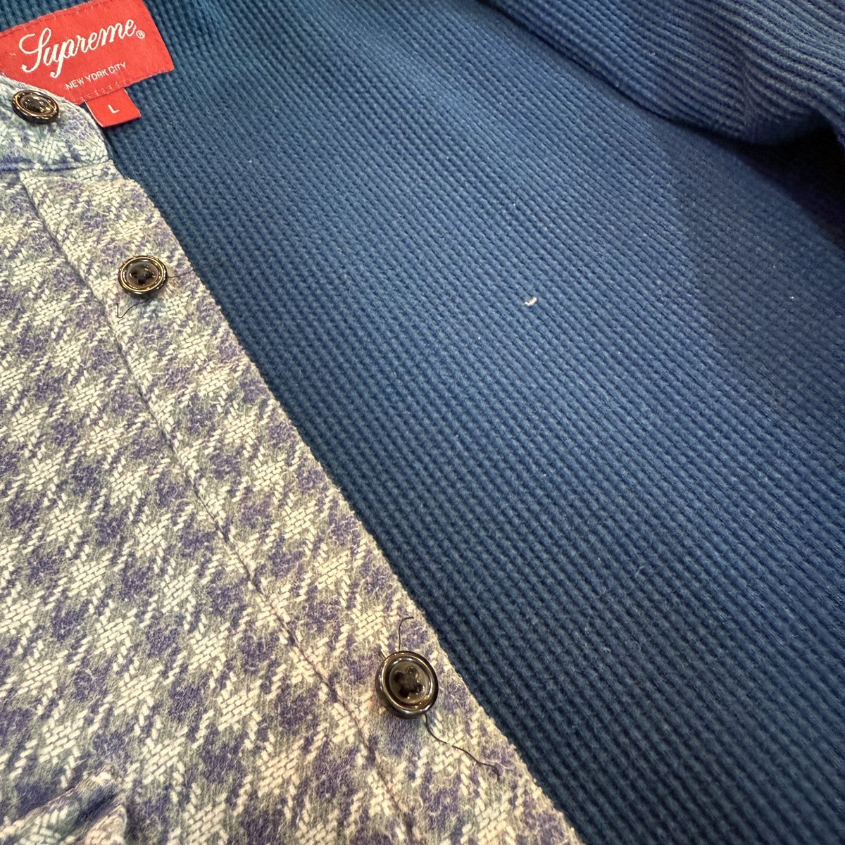 Supreme(シュプリーム) 22AW/Houndstooth Flannel Hooded Shirt／千鳥